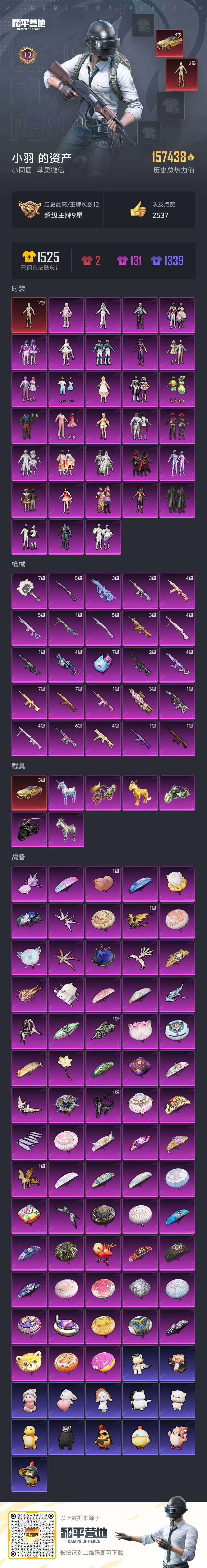 HPSJ3443963和平精英账号详情图2