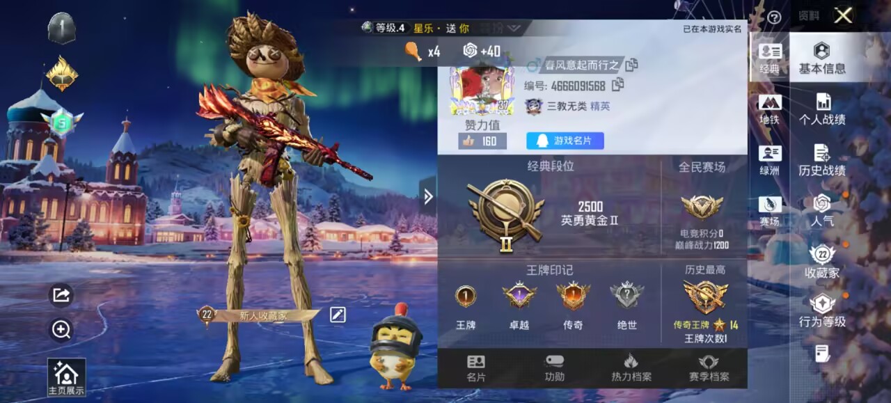 HPSJ3443474和平精英账号详情图2