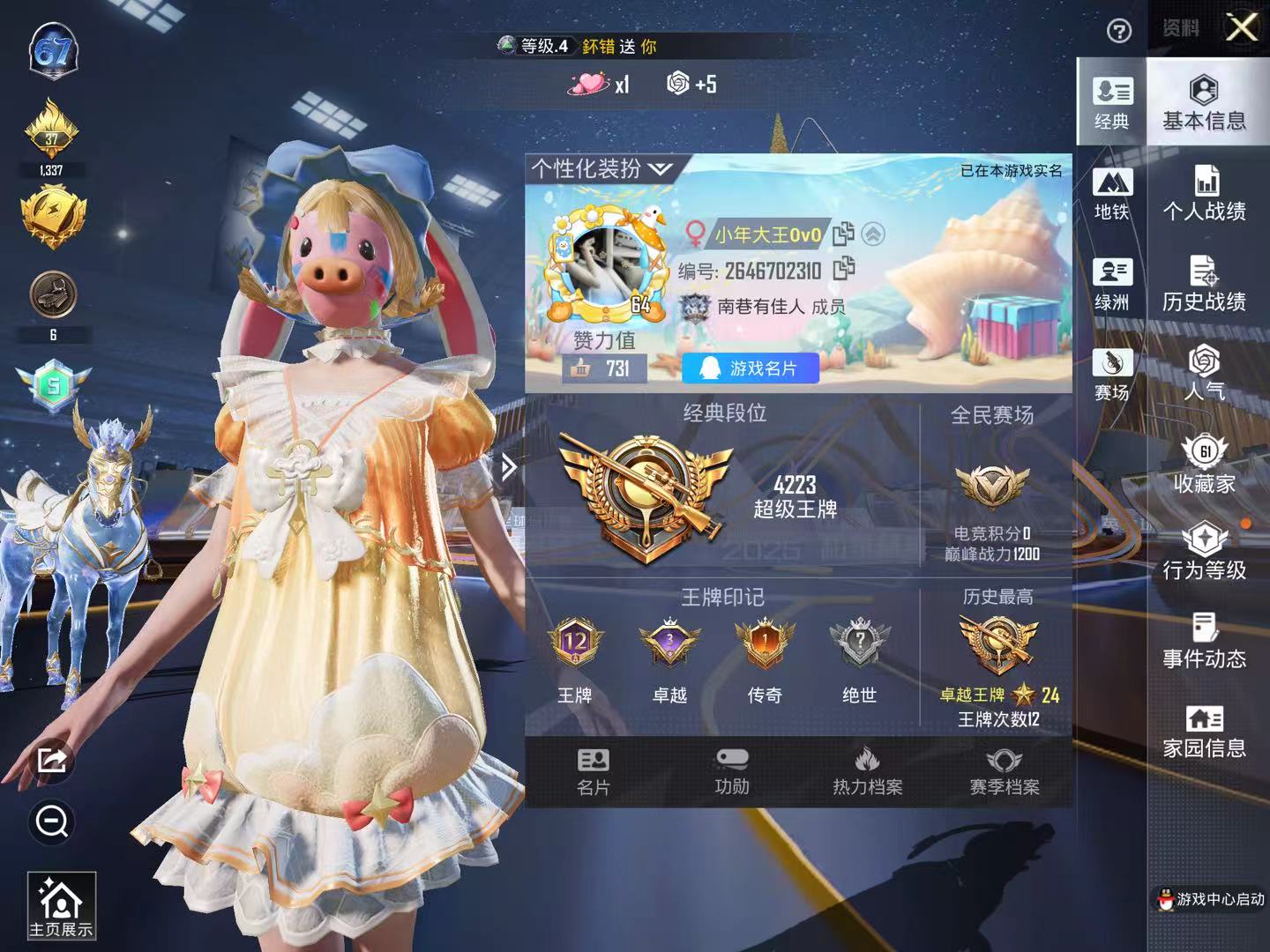 HPSJ3447509和平精英账号详情图4