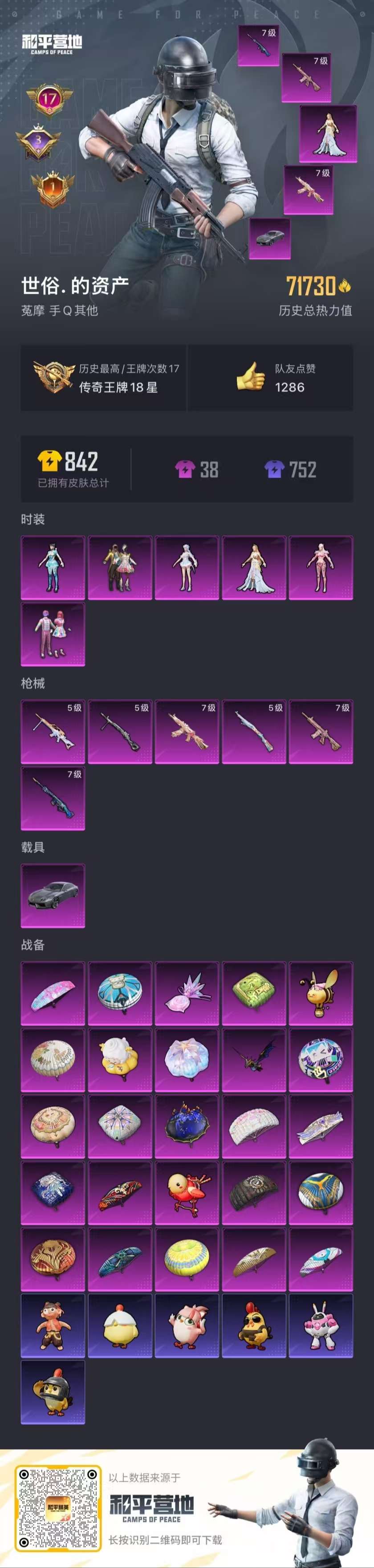 HPSJ3443790和平精英账号详情图2