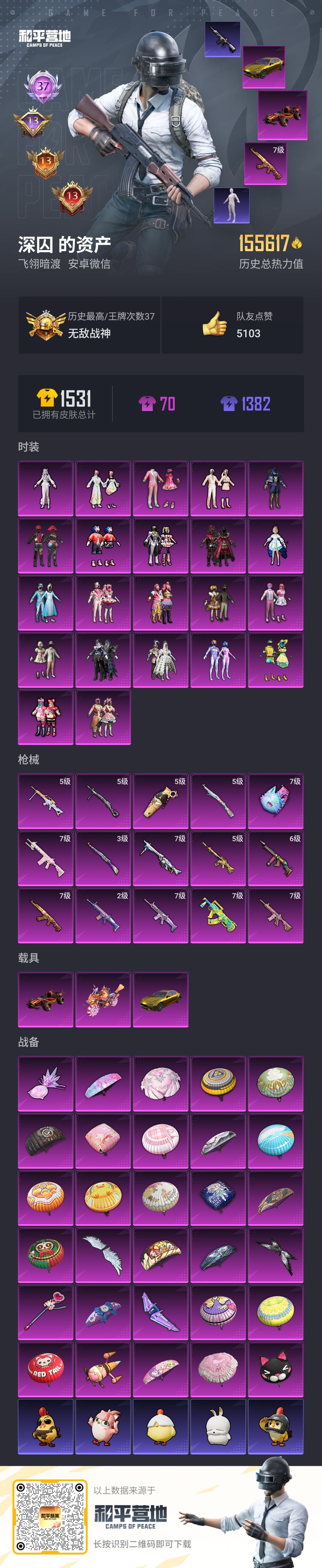 HPSJ3443497和平精英账号详情图4