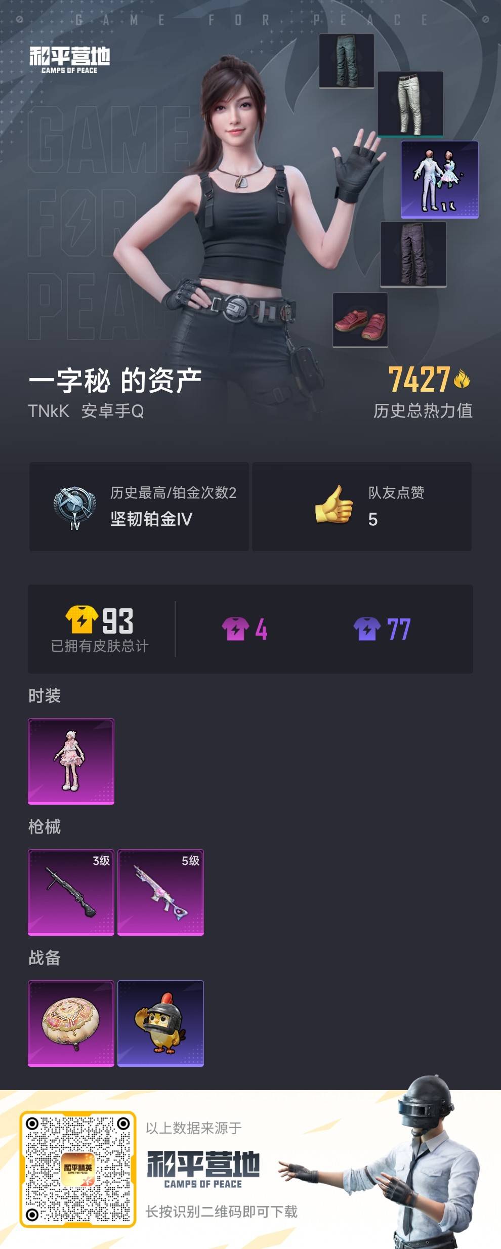 HPSJ3446175和平精英账号详情图3