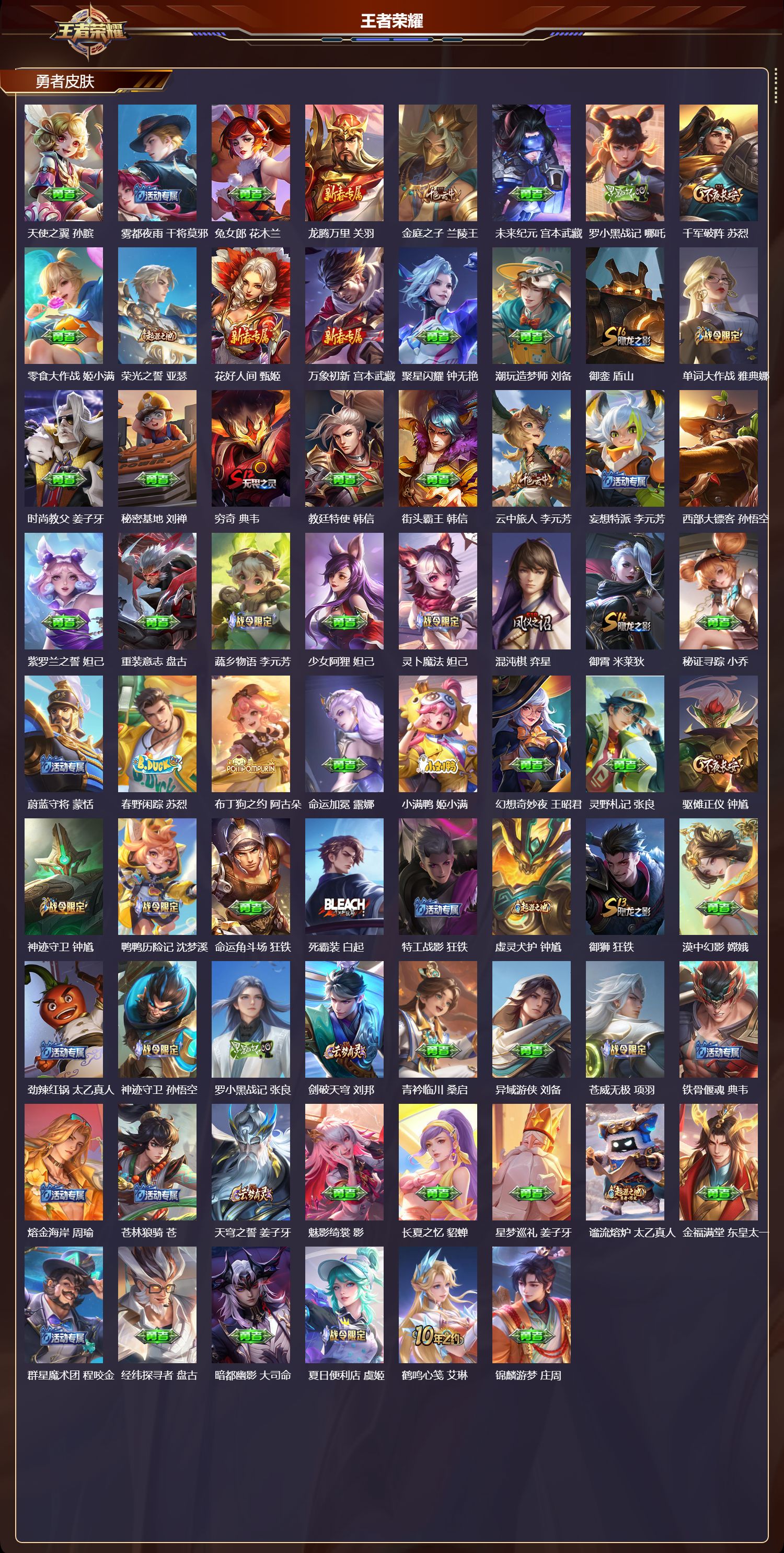 WZMK3463152王者荣耀账号详情图5