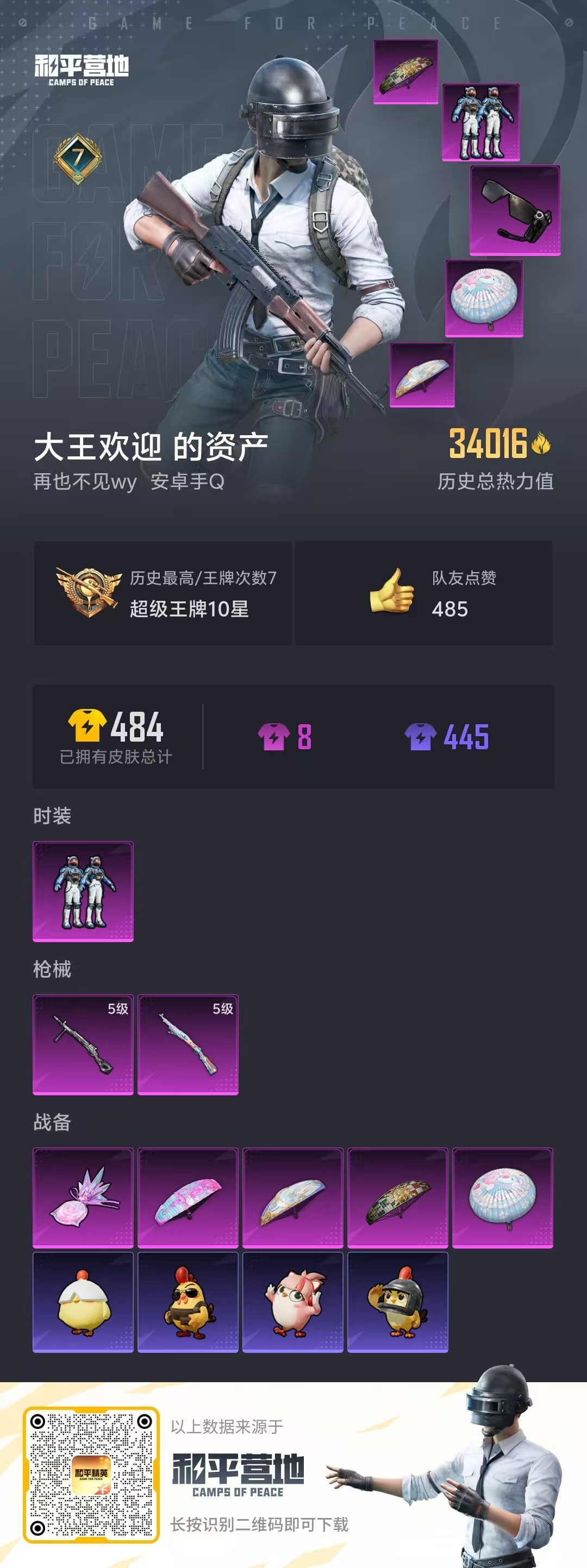 HPSJ3447916和平精英账号详情图4