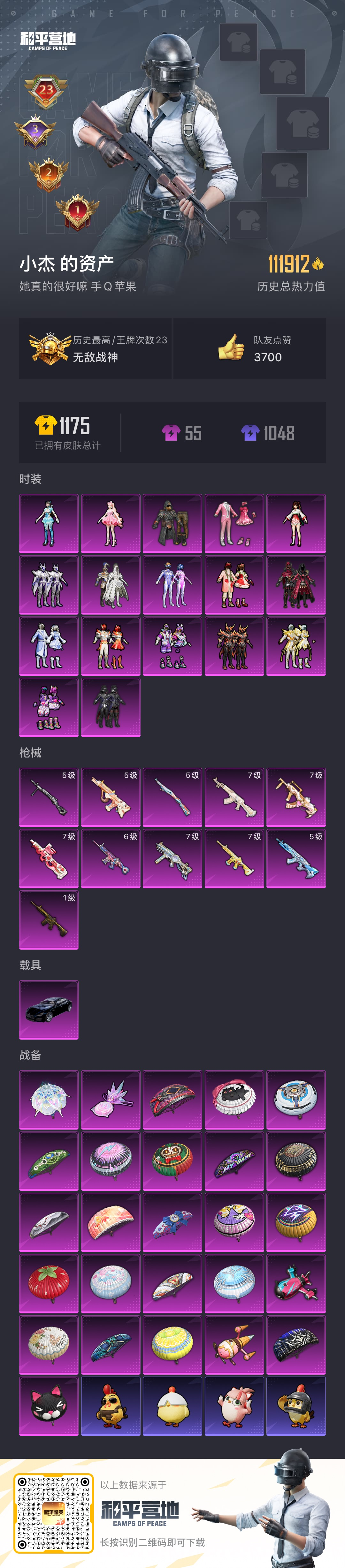 HPSJ3447898和平精英账号详情图3