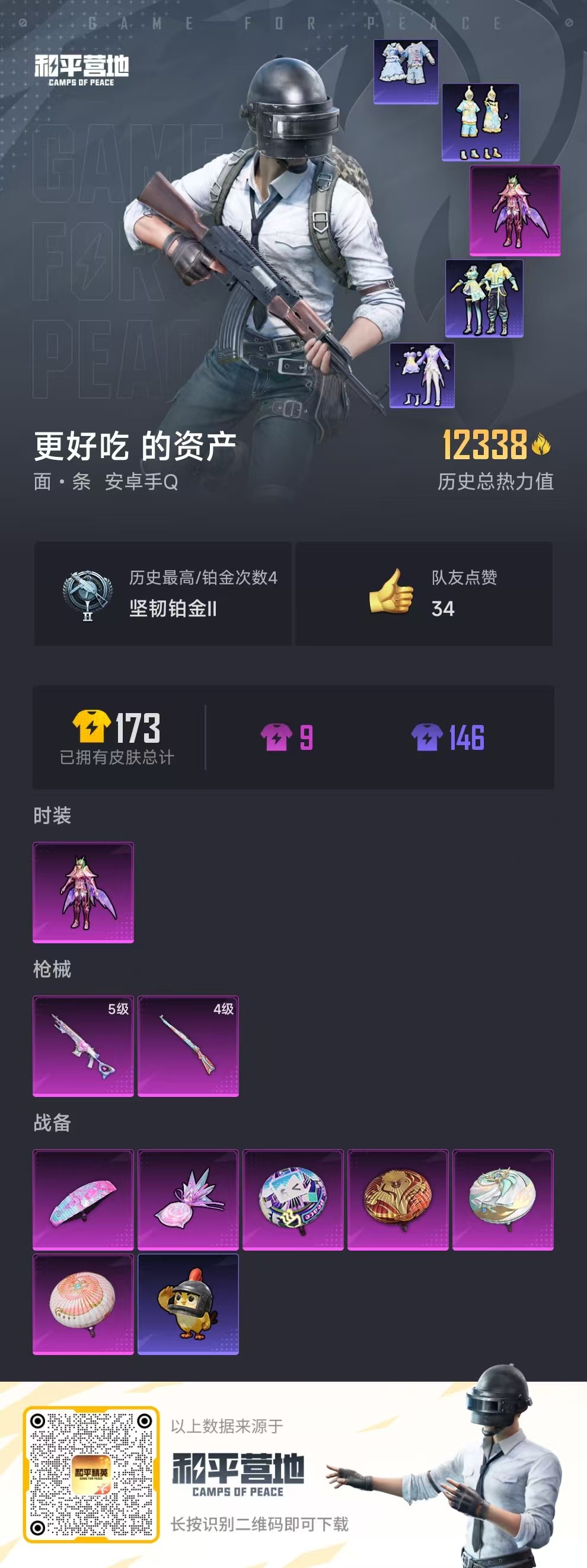 HPSJ3447511和平精英账号详情图2