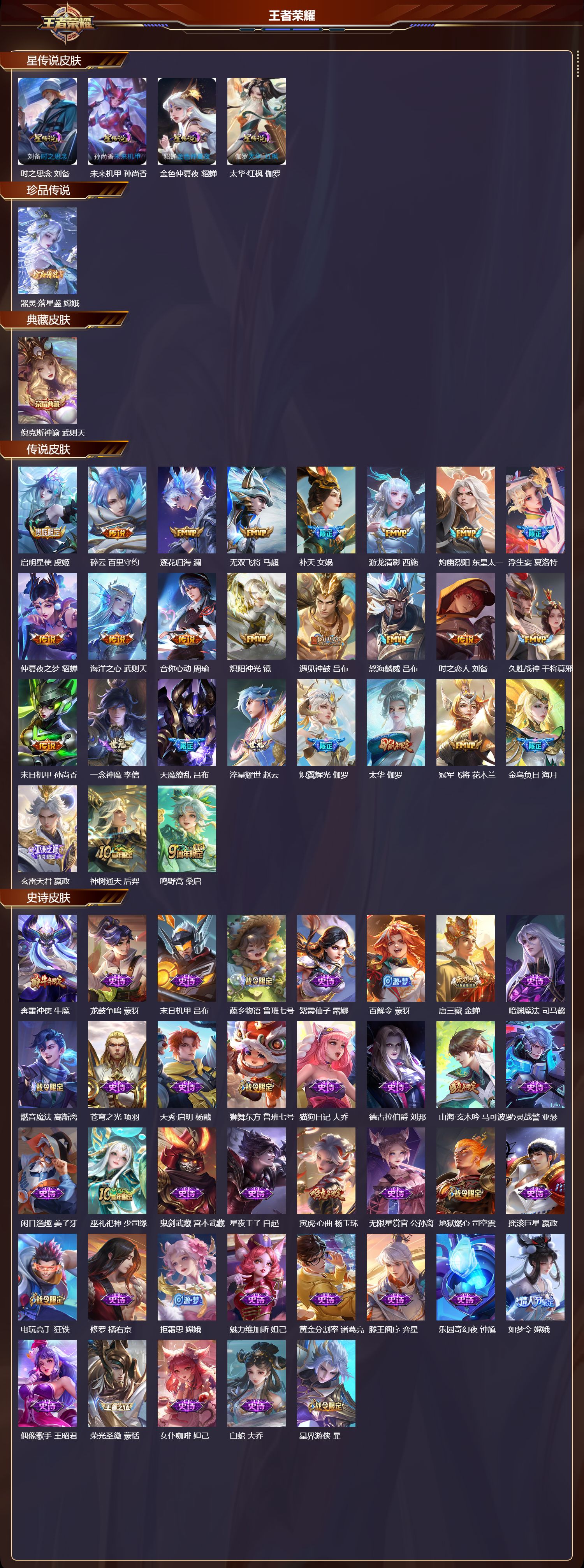 WZMK3463169王者荣耀账号详情图2 WZMK3463169王者荣耀账号详情图2