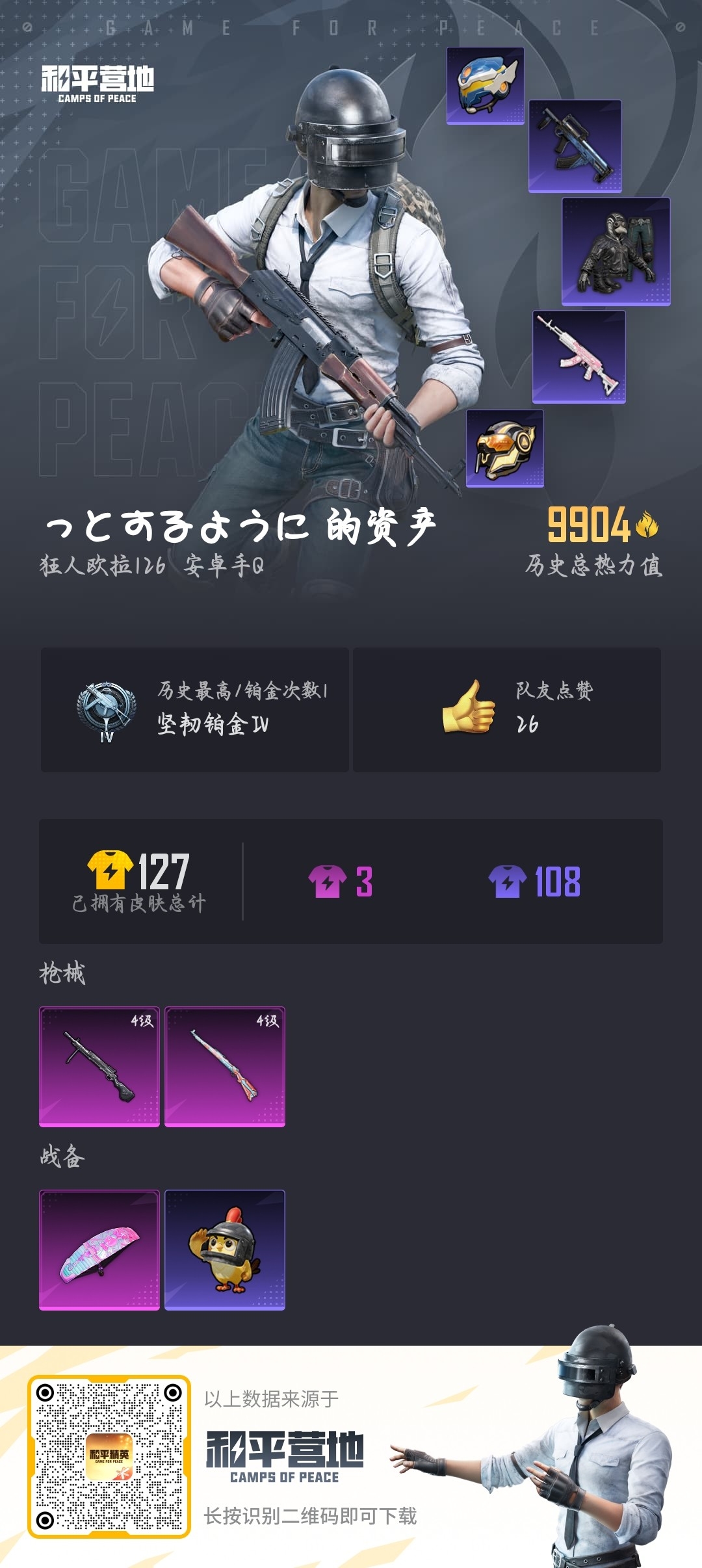 HPSJ3446176和平精英账号详情图4