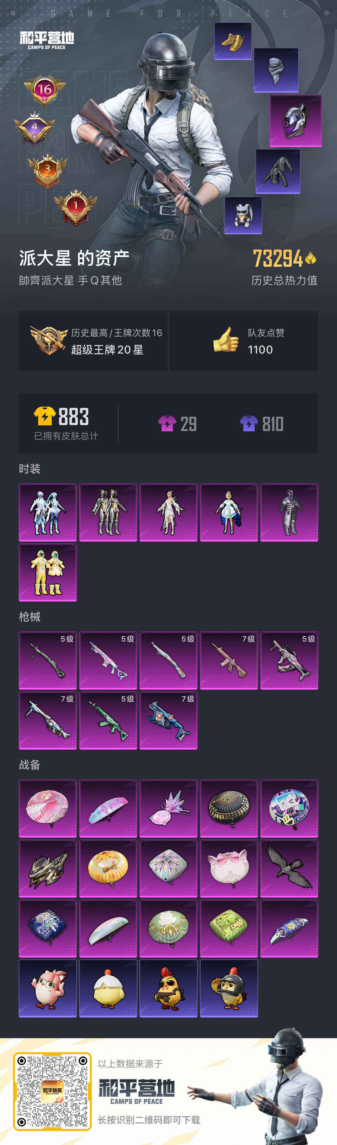 HPSJ3443528和平精英账号详情图4