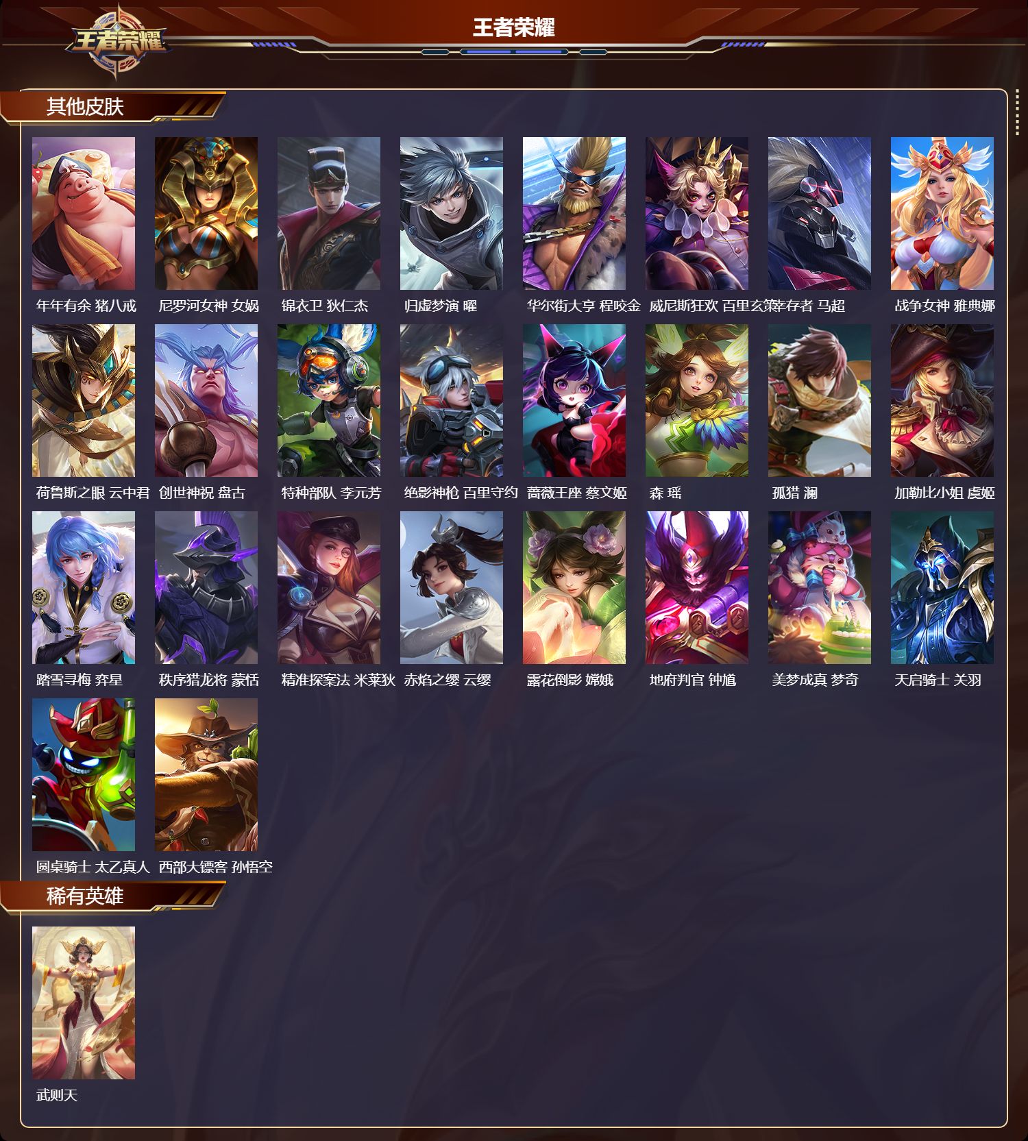 WZMK3463161王者荣耀账号详情图6