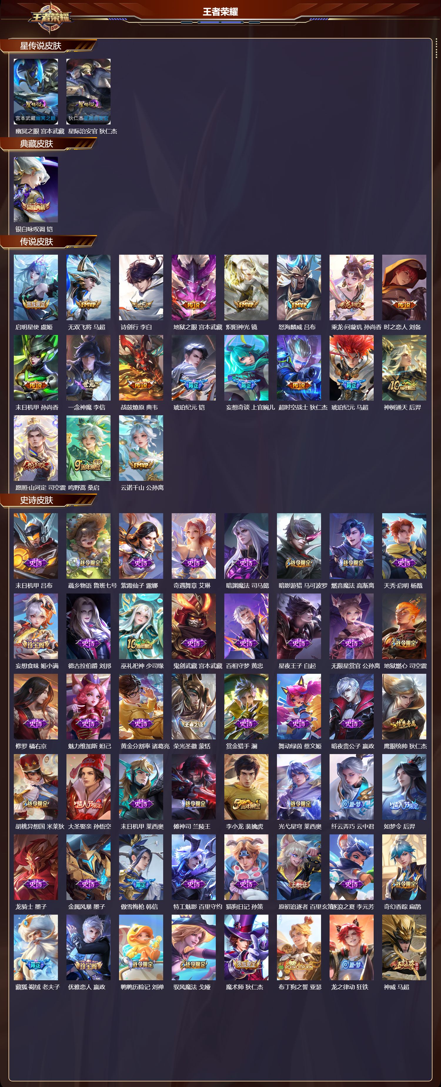 WZMK3463181王者荣耀账号详情图2