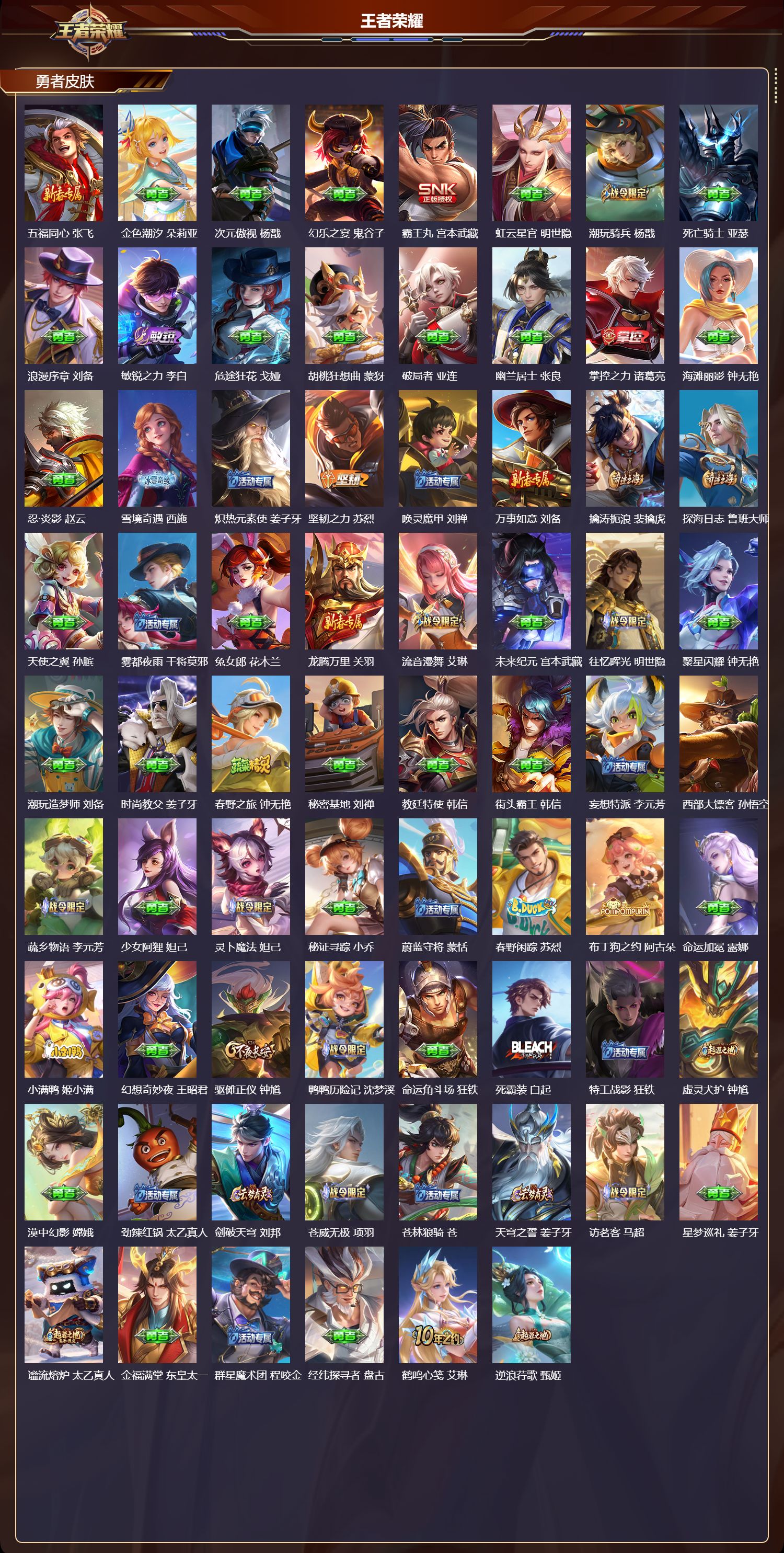 WZMK3463181王者荣耀账号详情图4