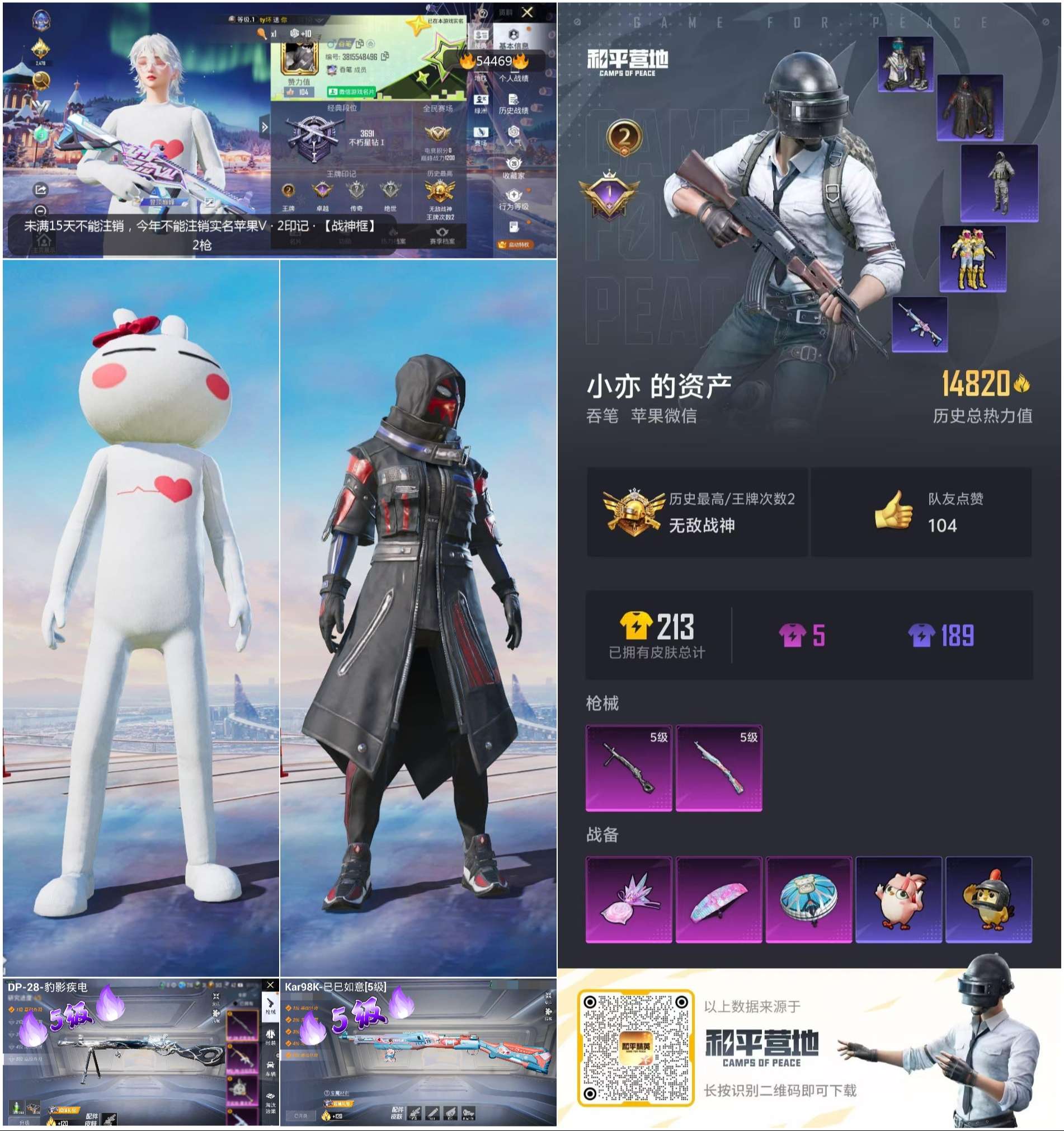 HPSJ3443482和平精英账号详情图3