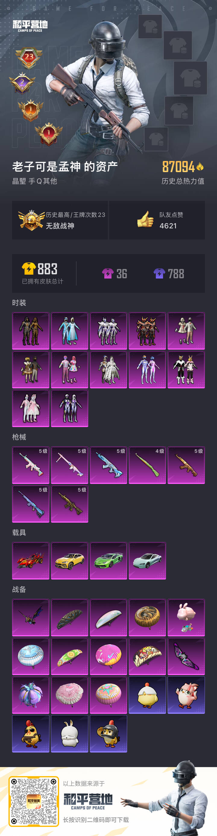 HPSJ3446168和平精英账号详情图4