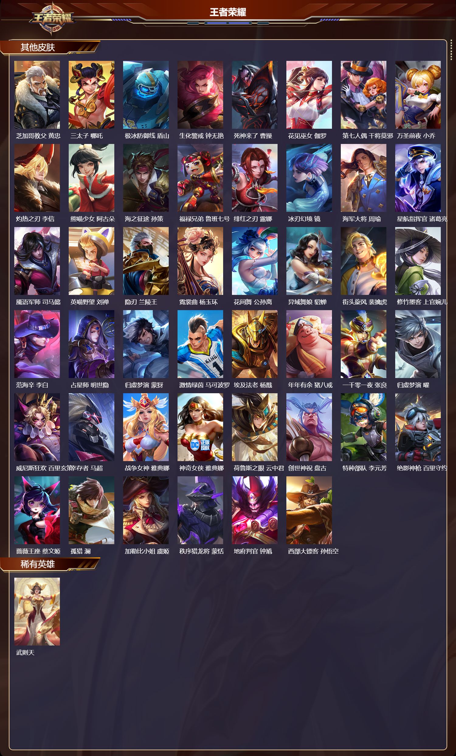 WZMK3463162王者荣耀账号详情图5