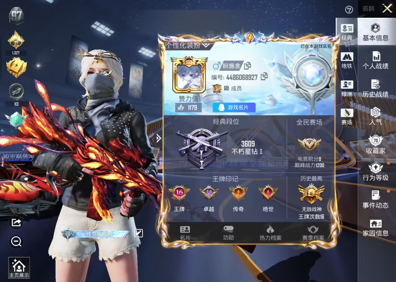 HPSJ3447905和平精英账号详情图2