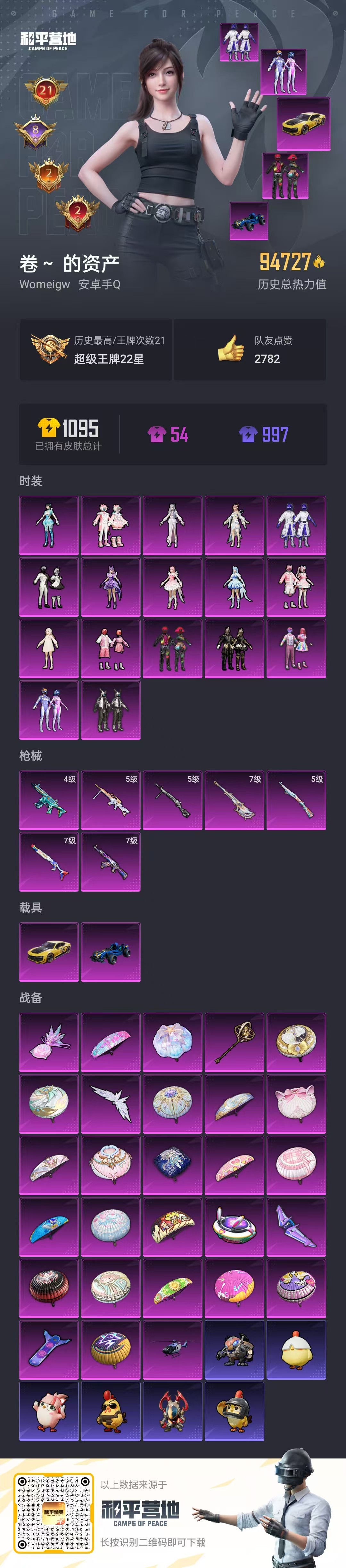 HPSJ3447904和平精英账号详情图4