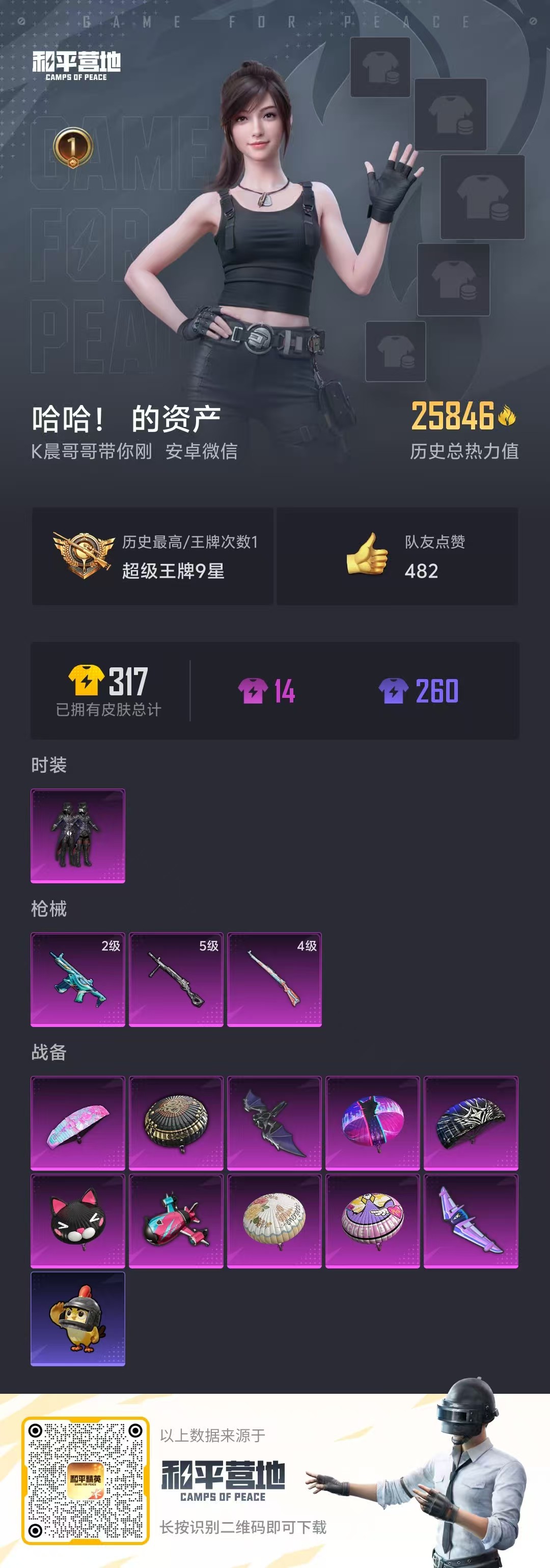 HPSJ3443676和平精英账号详情图3