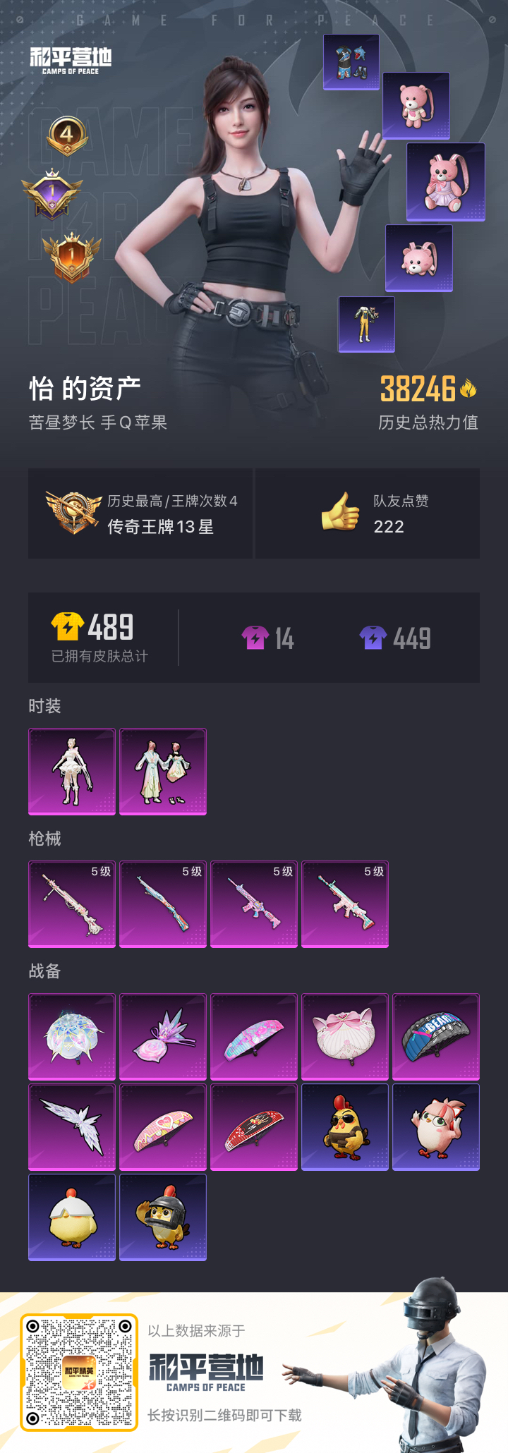 HPSJ3443921和平精英账号详情图2