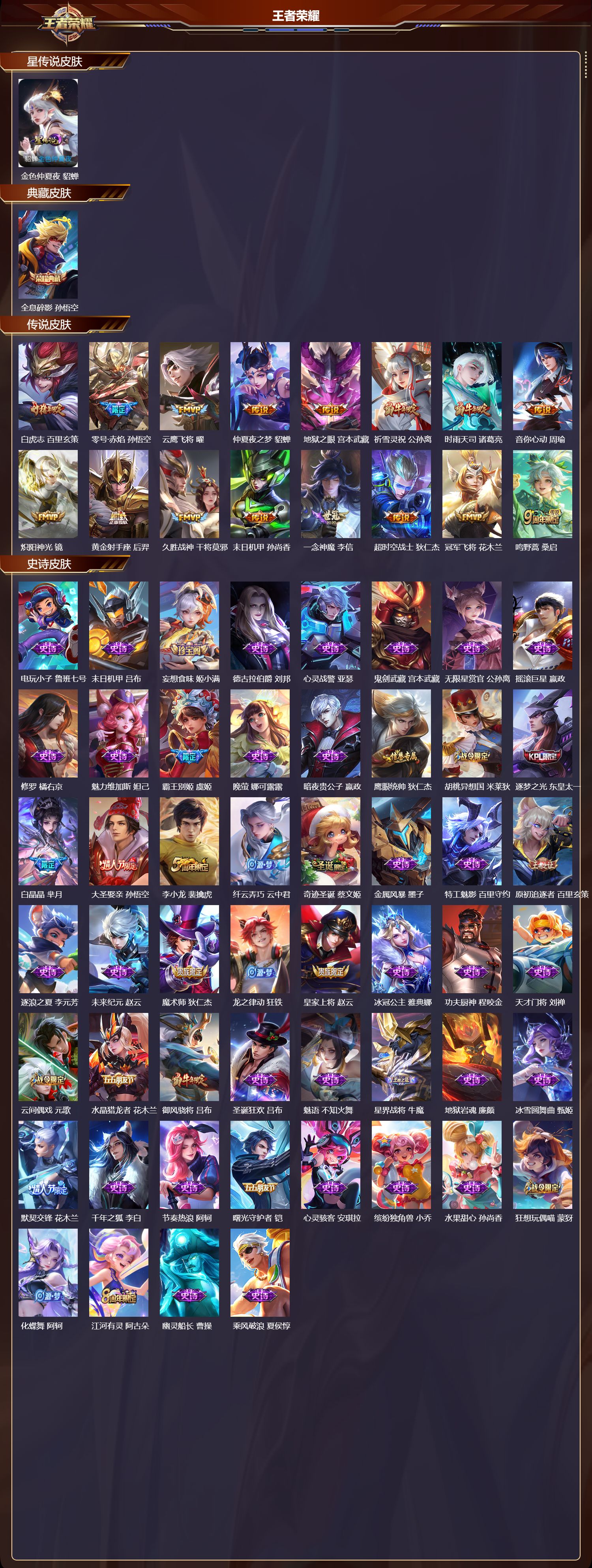 WZMK3463166王者荣耀账号详情图2 WZMK3463166王者荣耀账号详情图2