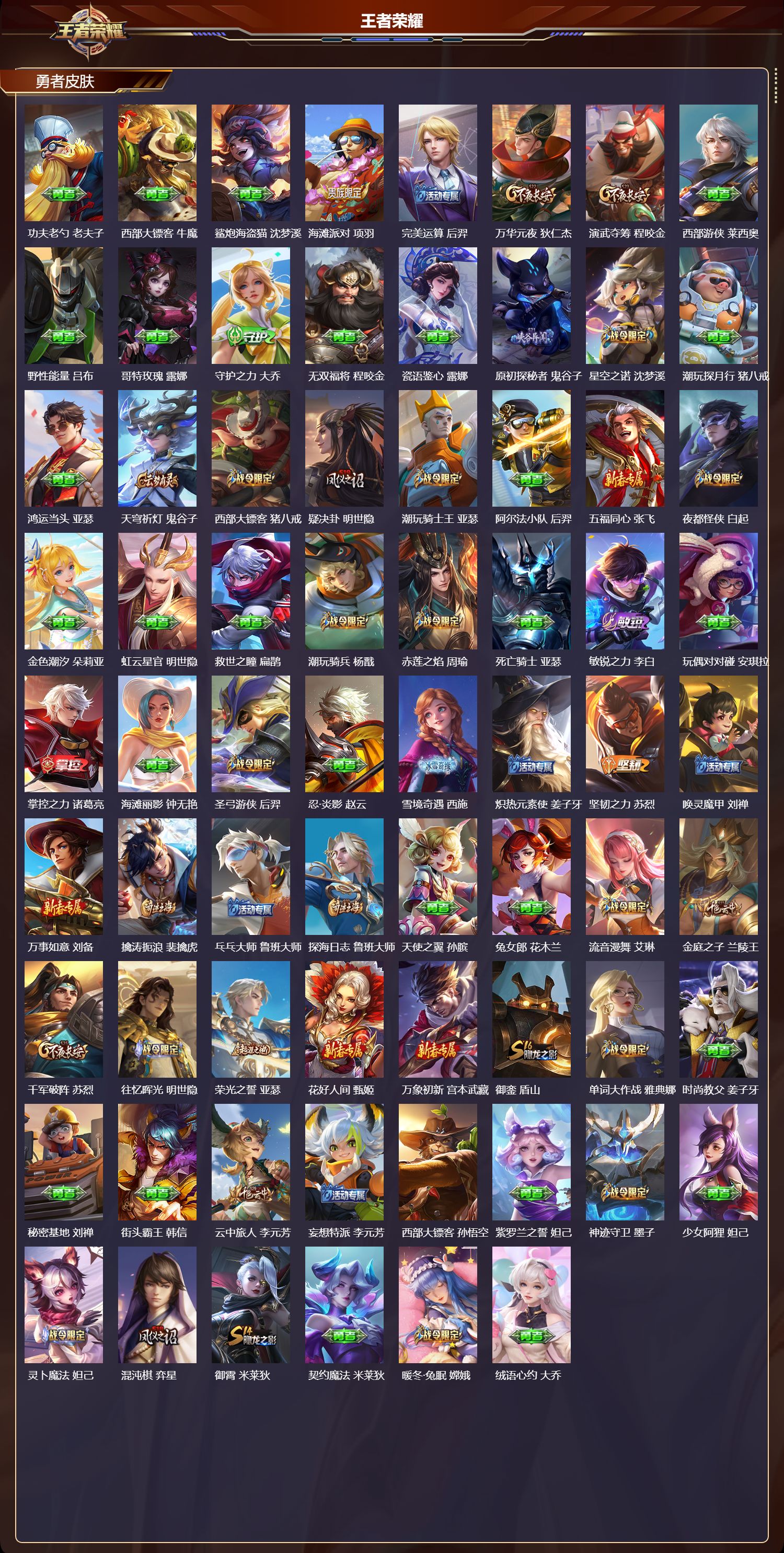 WZMK3463244王者荣耀账号详情图4