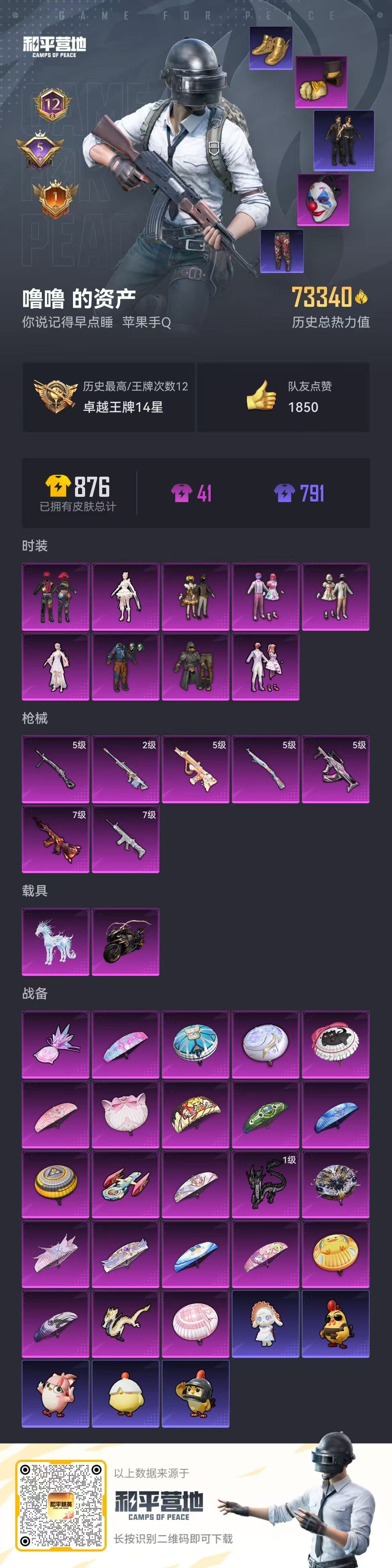 HPSJ3444875和平精英账号详情图4