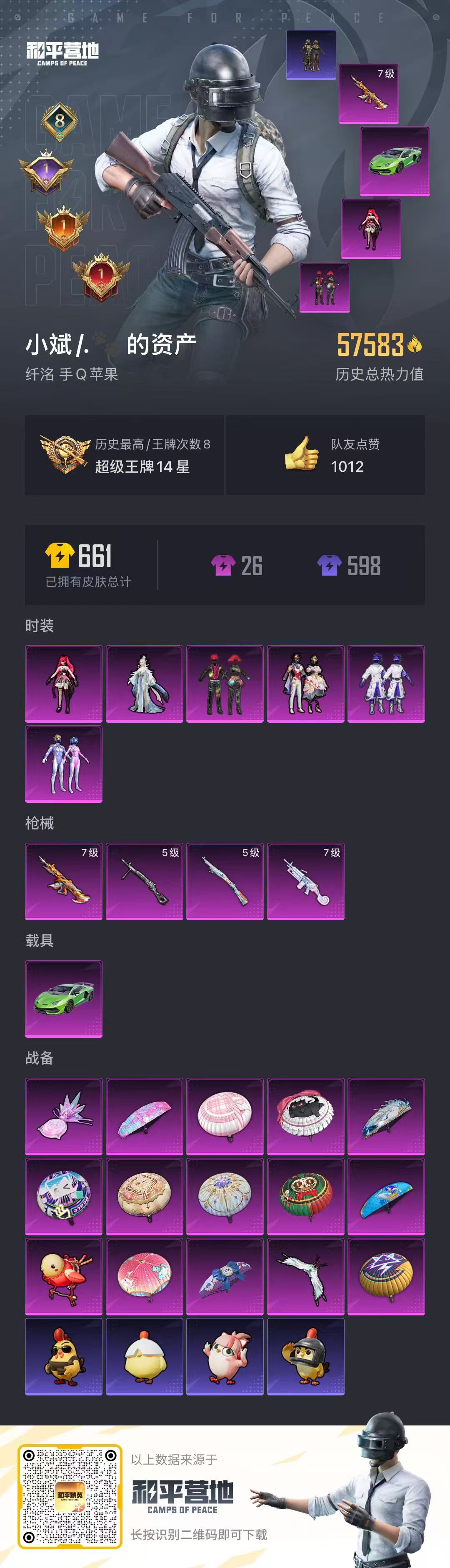 HPSJ3445106和平精英账号详情图4