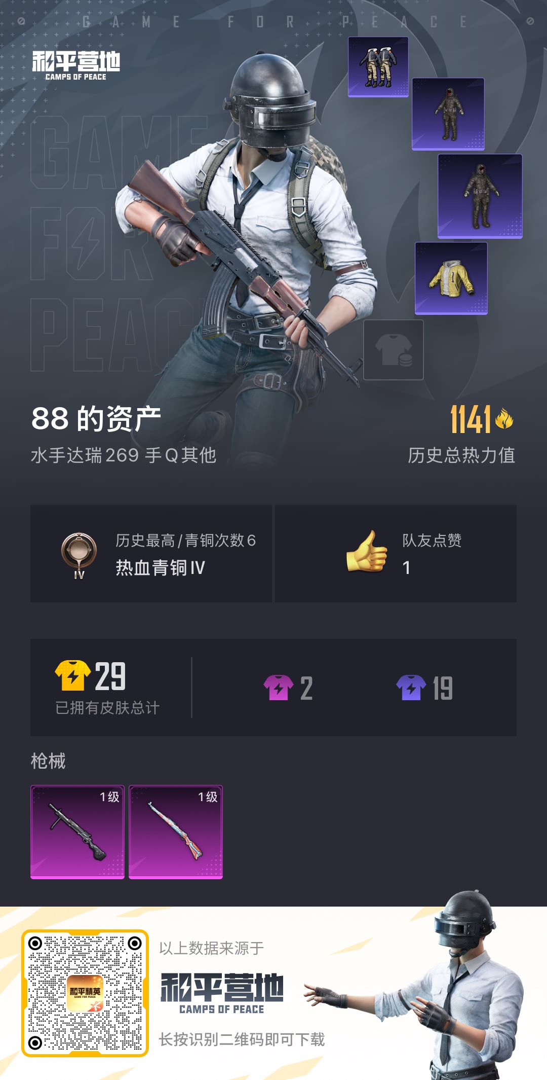 HPSJ3444976和平精英账号详情图2