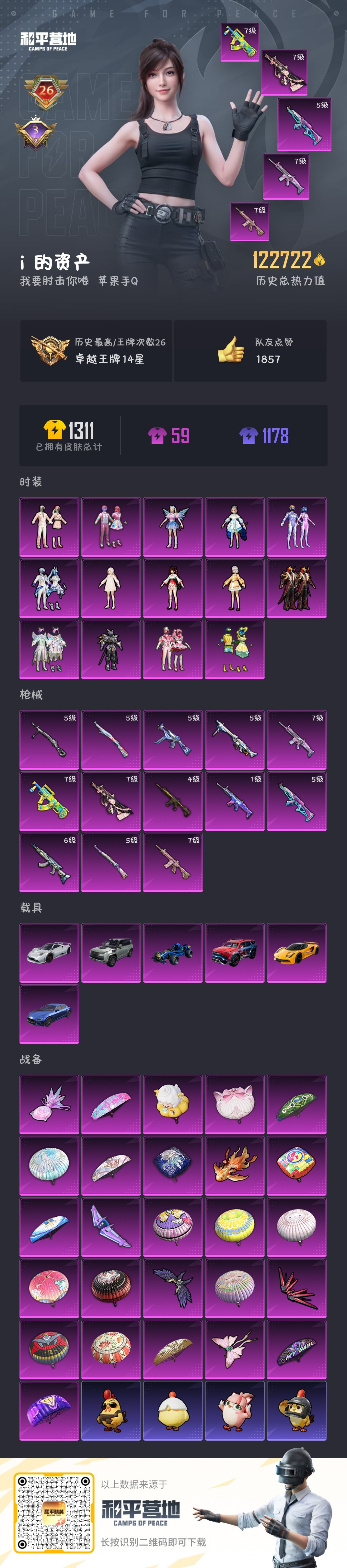 HPSJ3444919和平精英账号详情图4