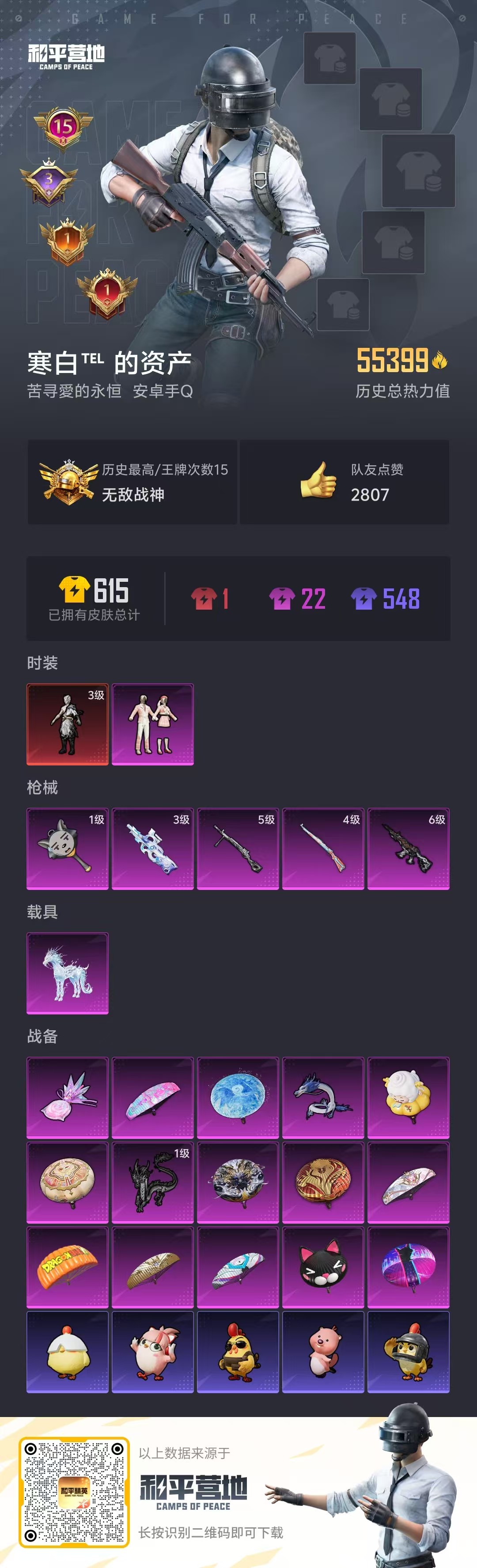 HPSJ3444920和平精英账号详情图3