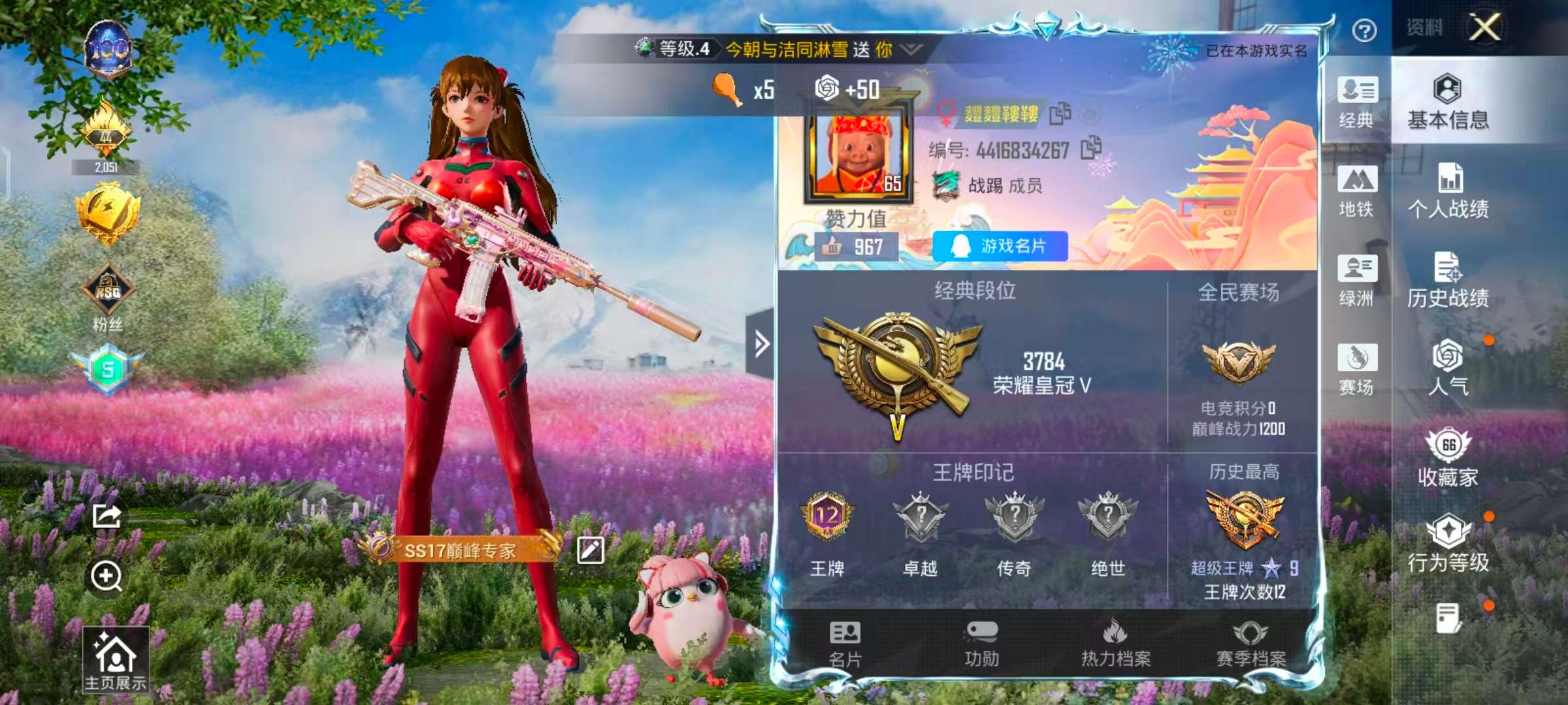 HPSJ3444929和平精英账号详情图2