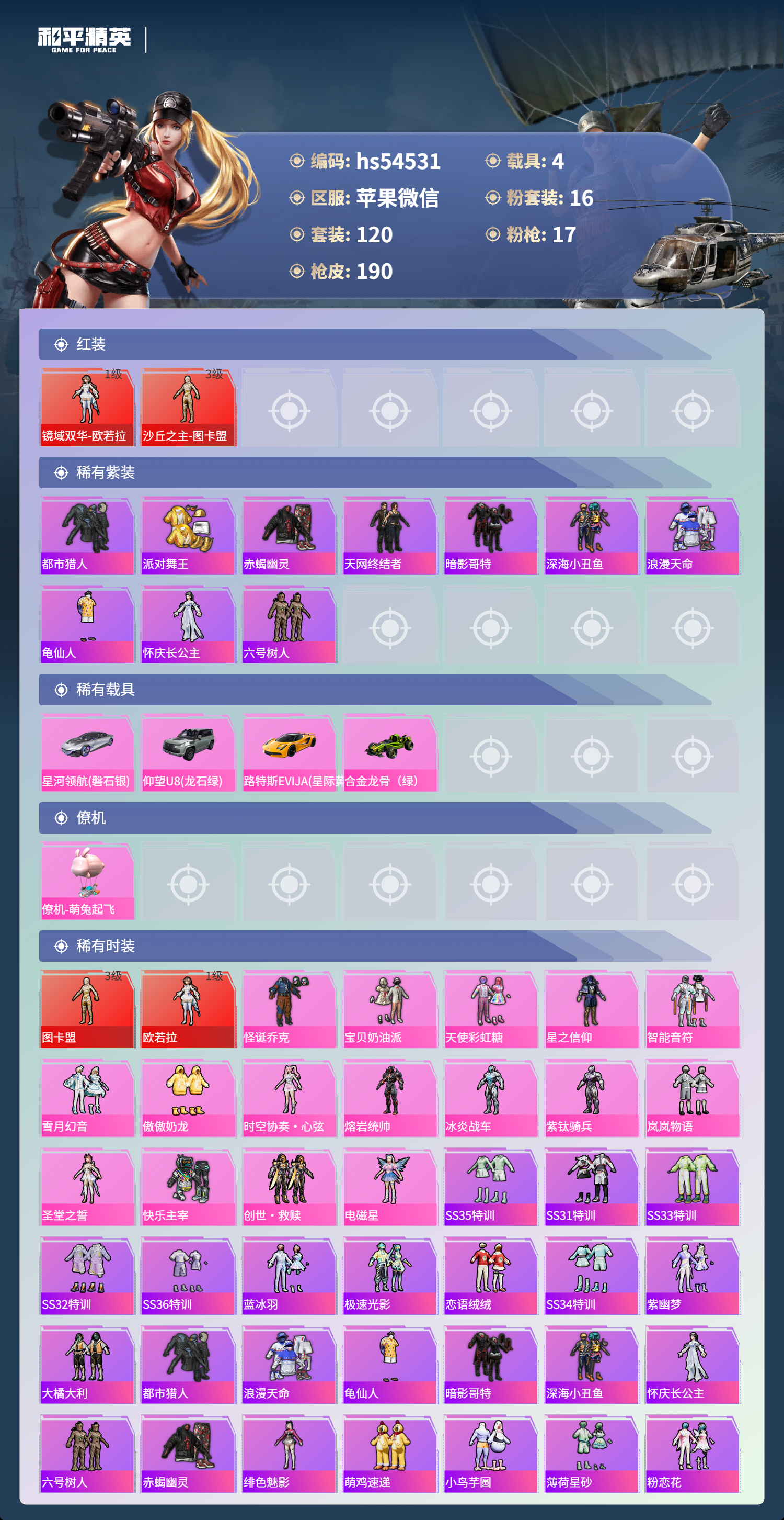 HPSJ3444945和平精英账号详情图6 HPSJ3444945和平精英账号详情图6