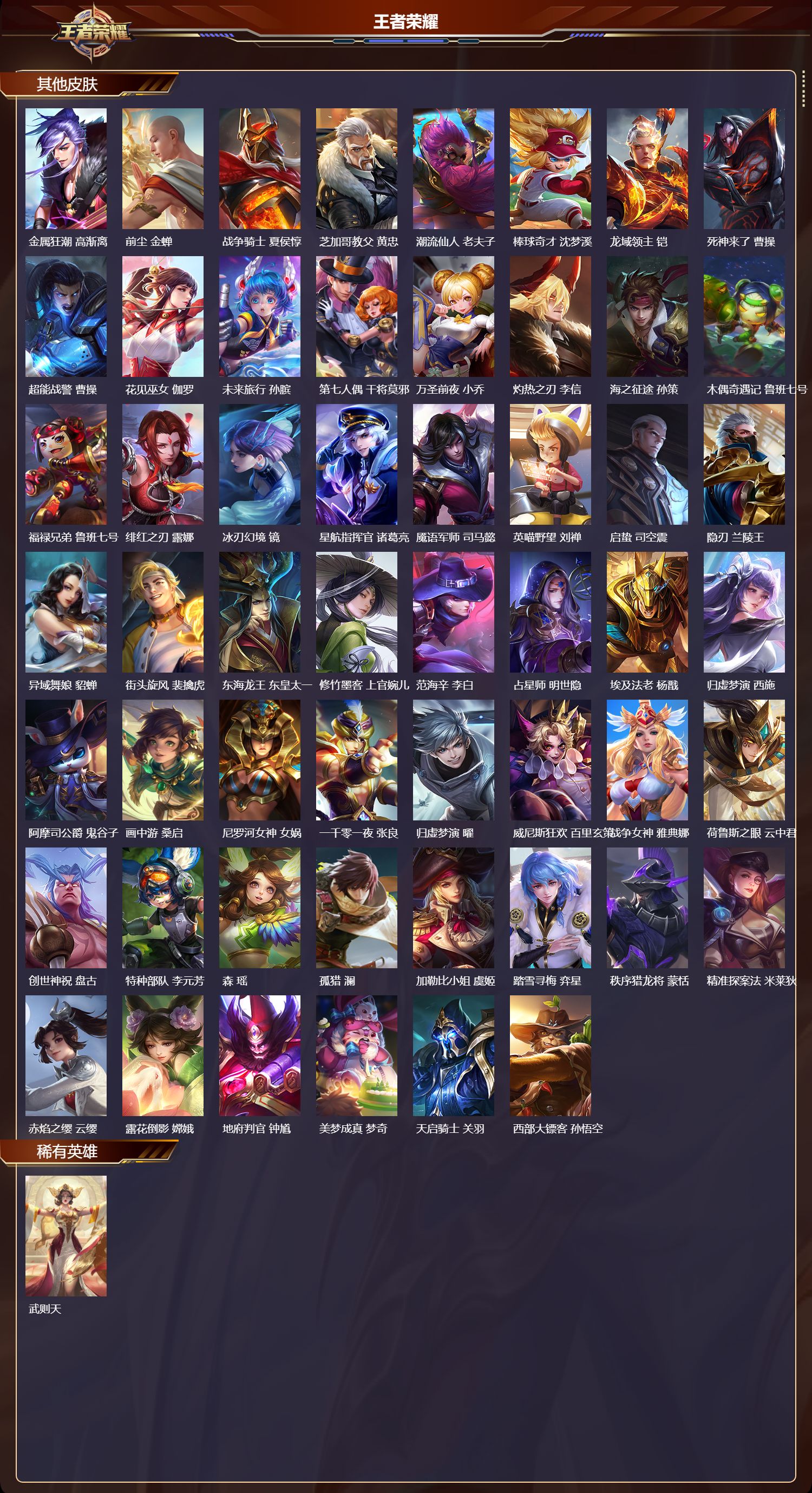 WZMK3463232王者荣耀账号详情图5