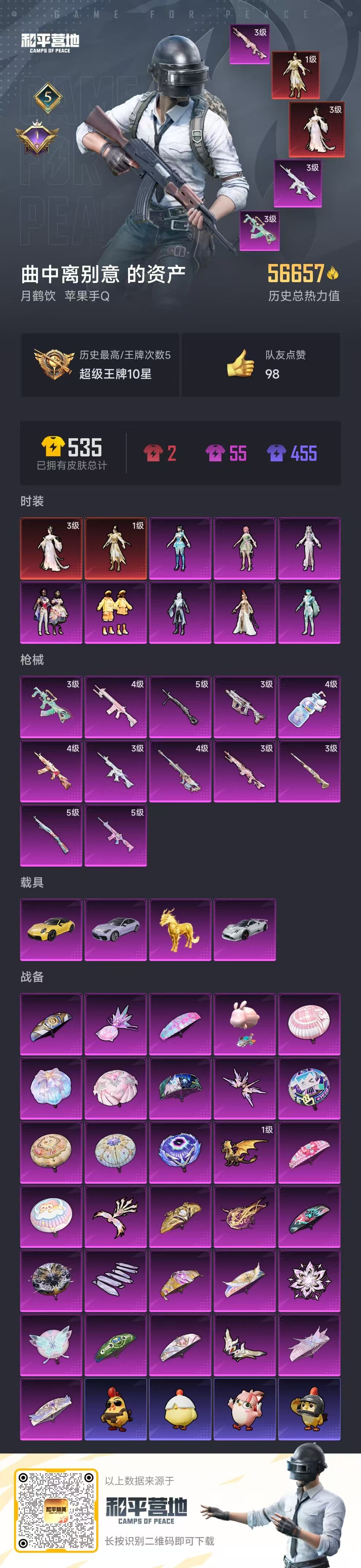 HPSJ3448391和平精英账号详情图4