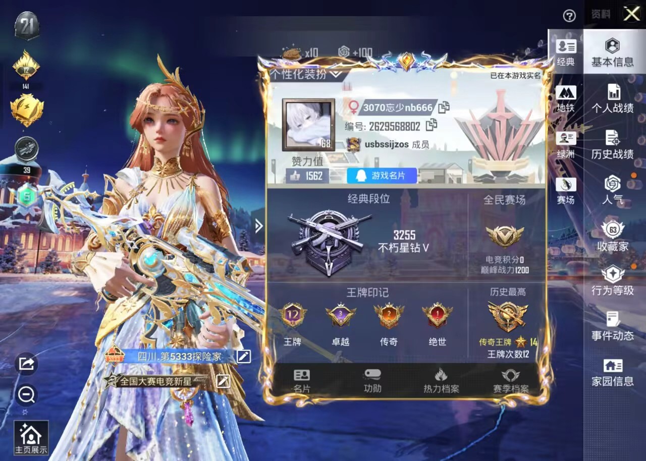 HPSJ3447497和平精英账号详情图2