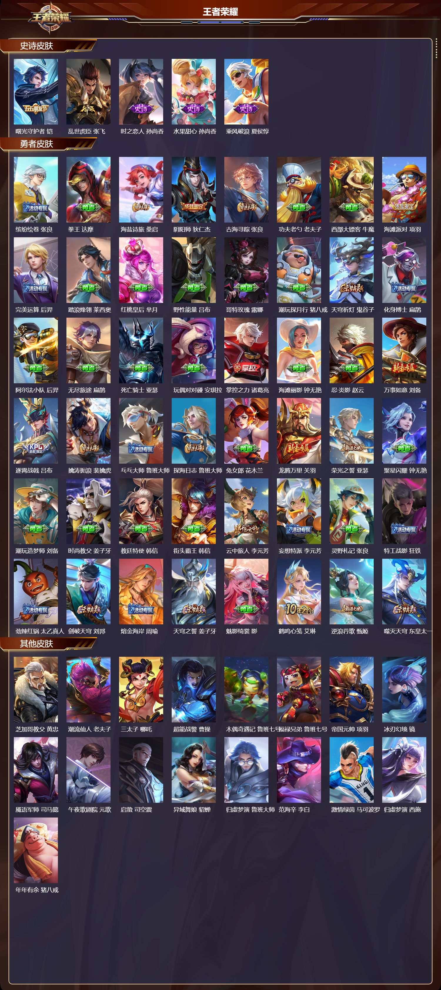 WZMK3463239王者荣耀账号详情图3