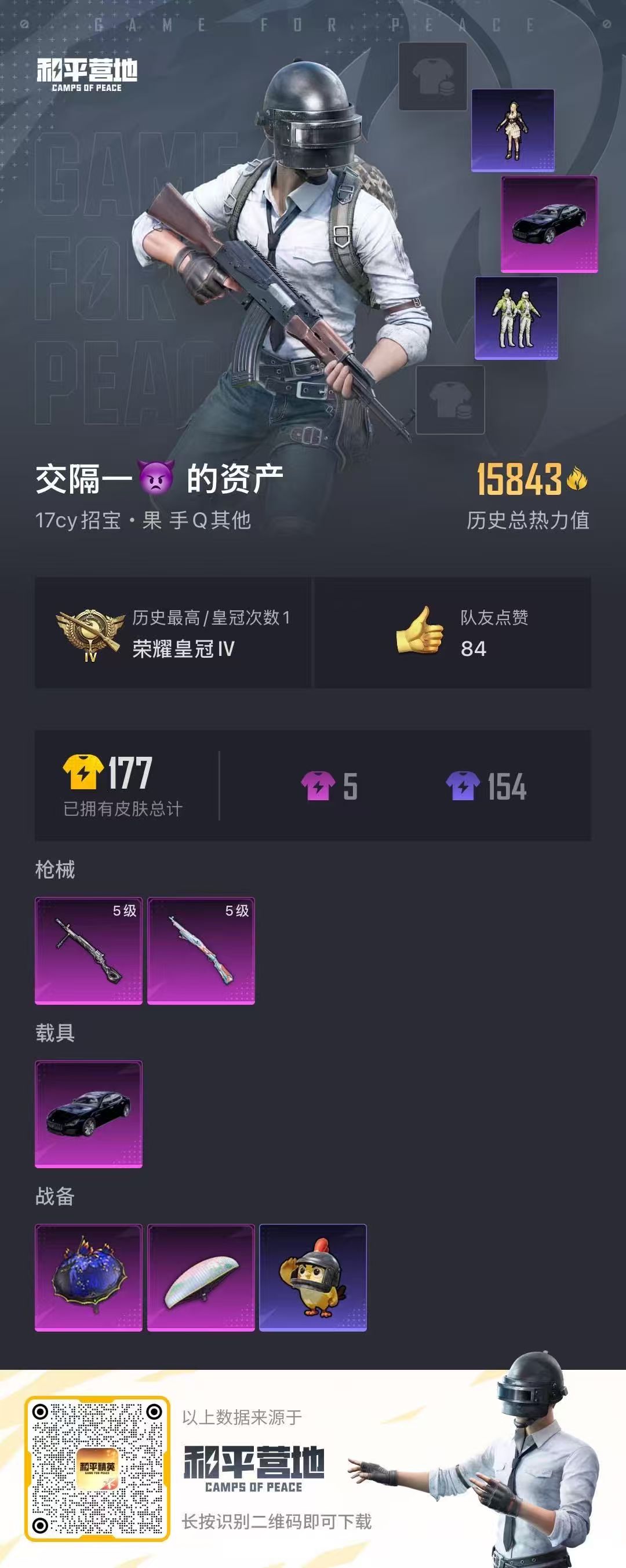 HPSJ3444930和平精英账号详情图4