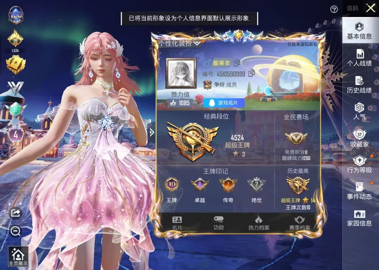 HPSJ3447494和平精英账号详情图4