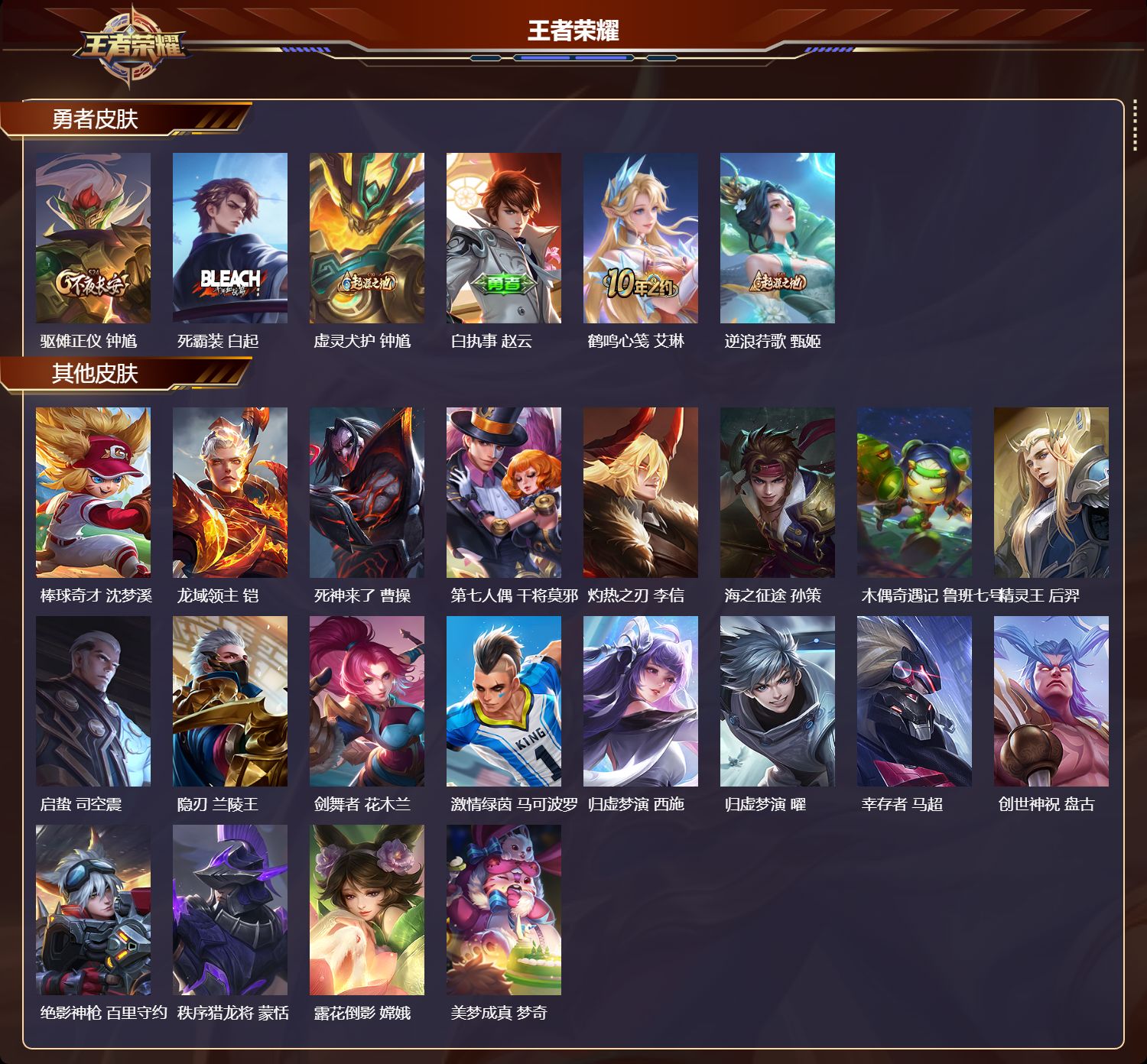 WZMK3463252王者荣耀账号详情图3