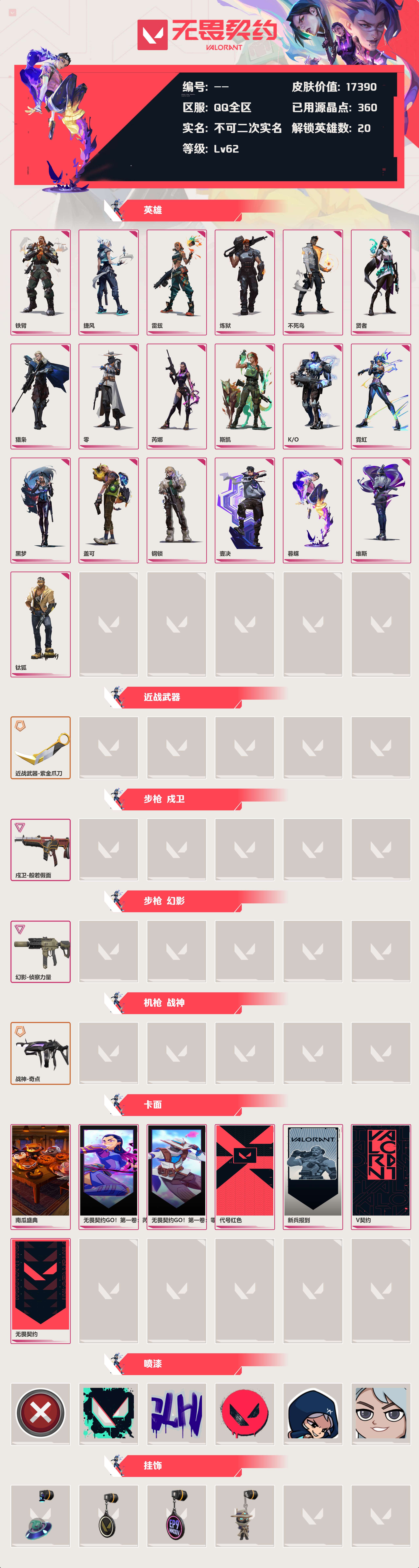 WWQLX424760无畏契约账号详情图2