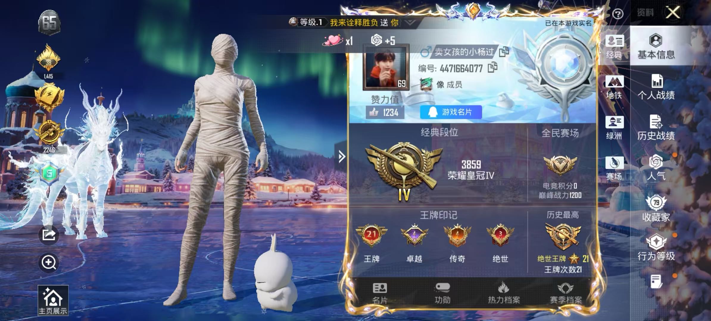 HPSJ3448374和平精英账号详情图4