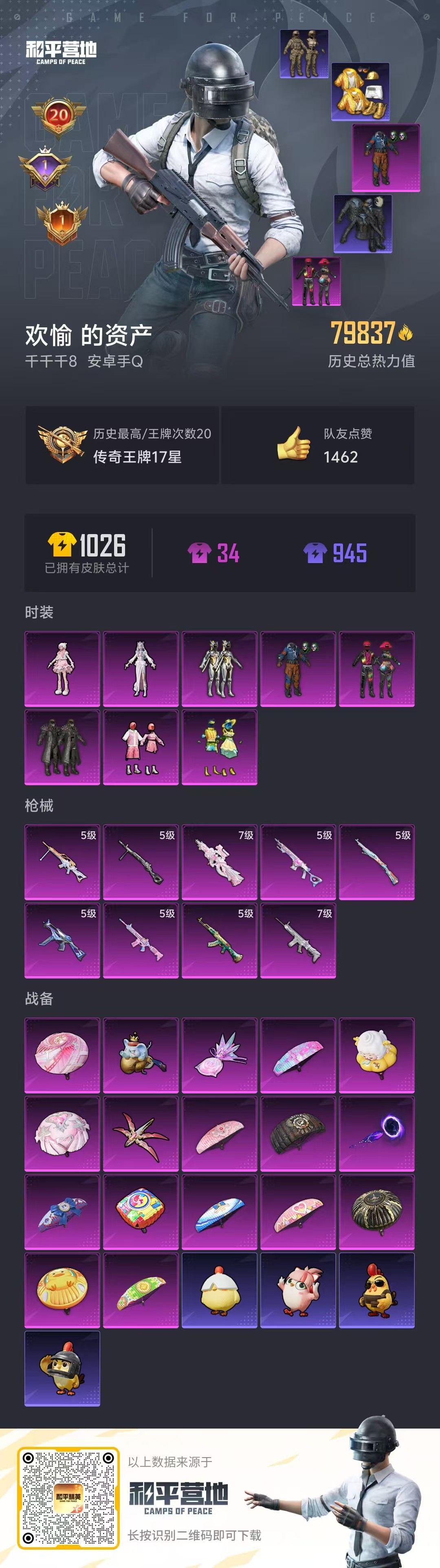 HPSJ3444924和平精英账号详情图4