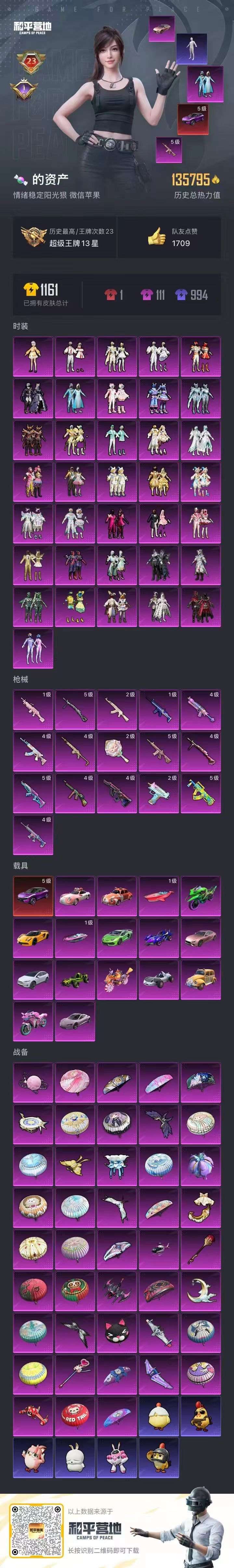 HPSJ3444892和平精英账号详情图4