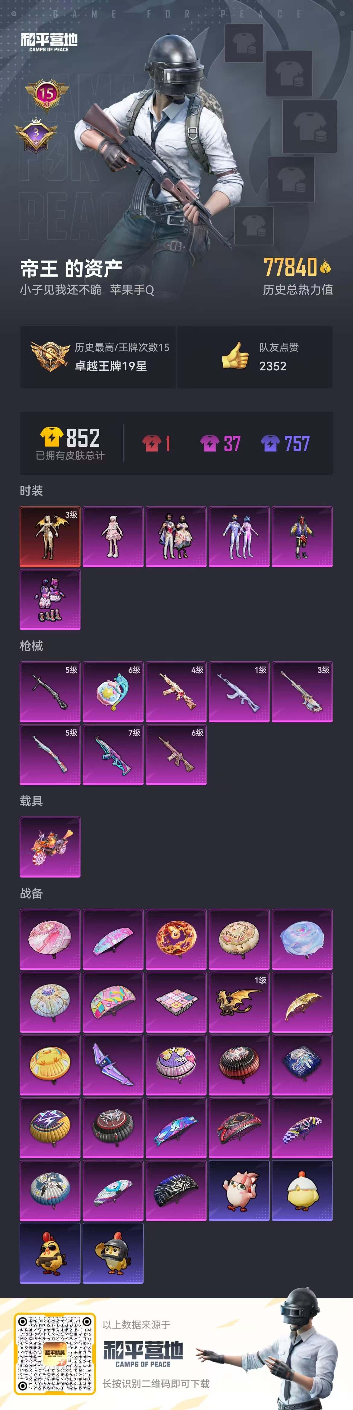 HPSJ3444972和平精英账号详情图3