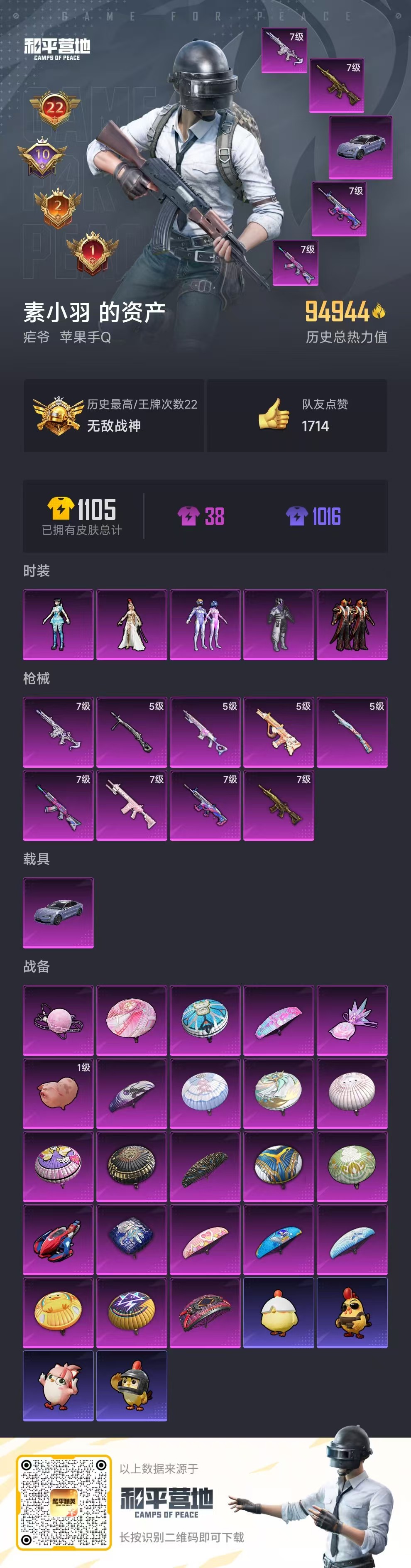 HPSJ3445102和平精英账号详情图2 HPSJ3445102和平精英账号详情图2