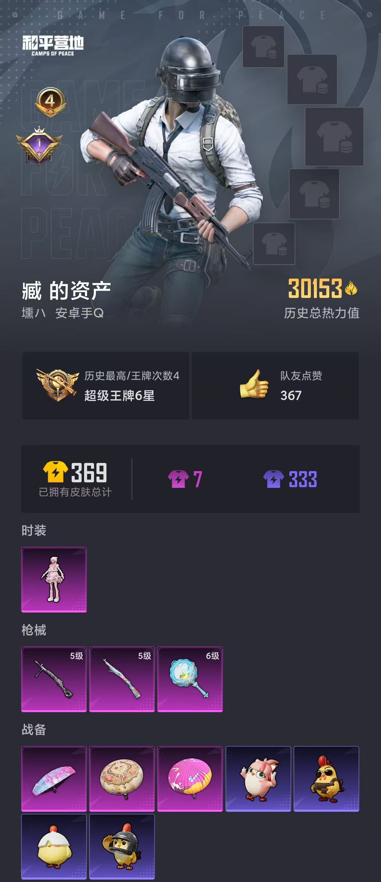 HPZM3449225和平精英账号详情图2