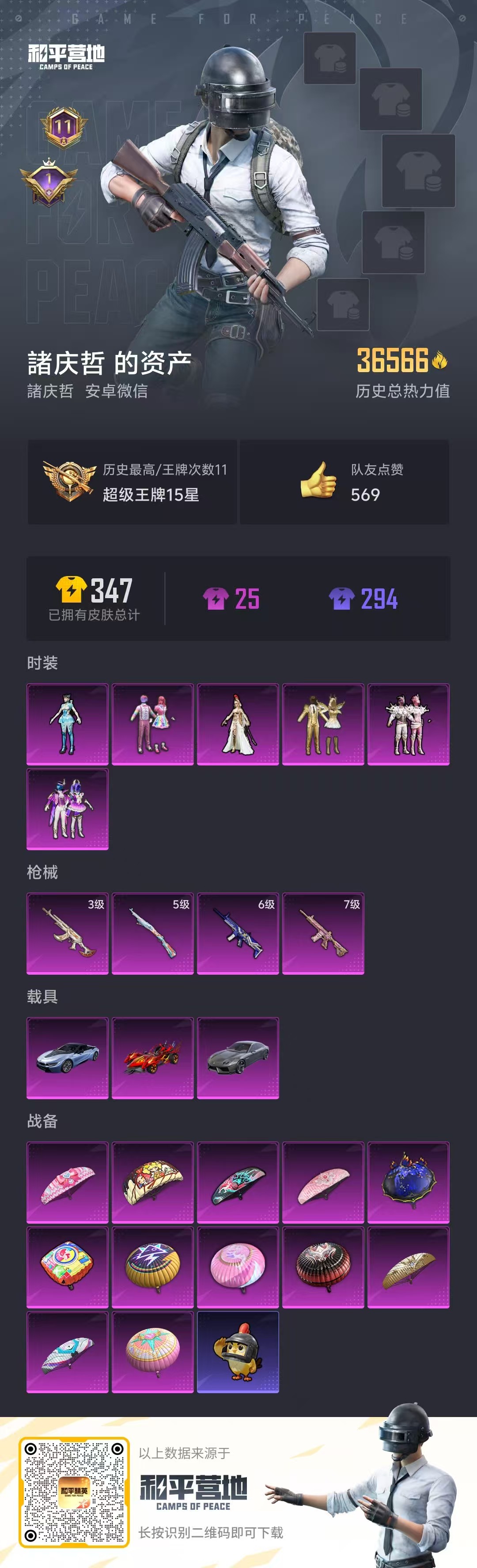 HPSJ3444993和平精英账号详情图5