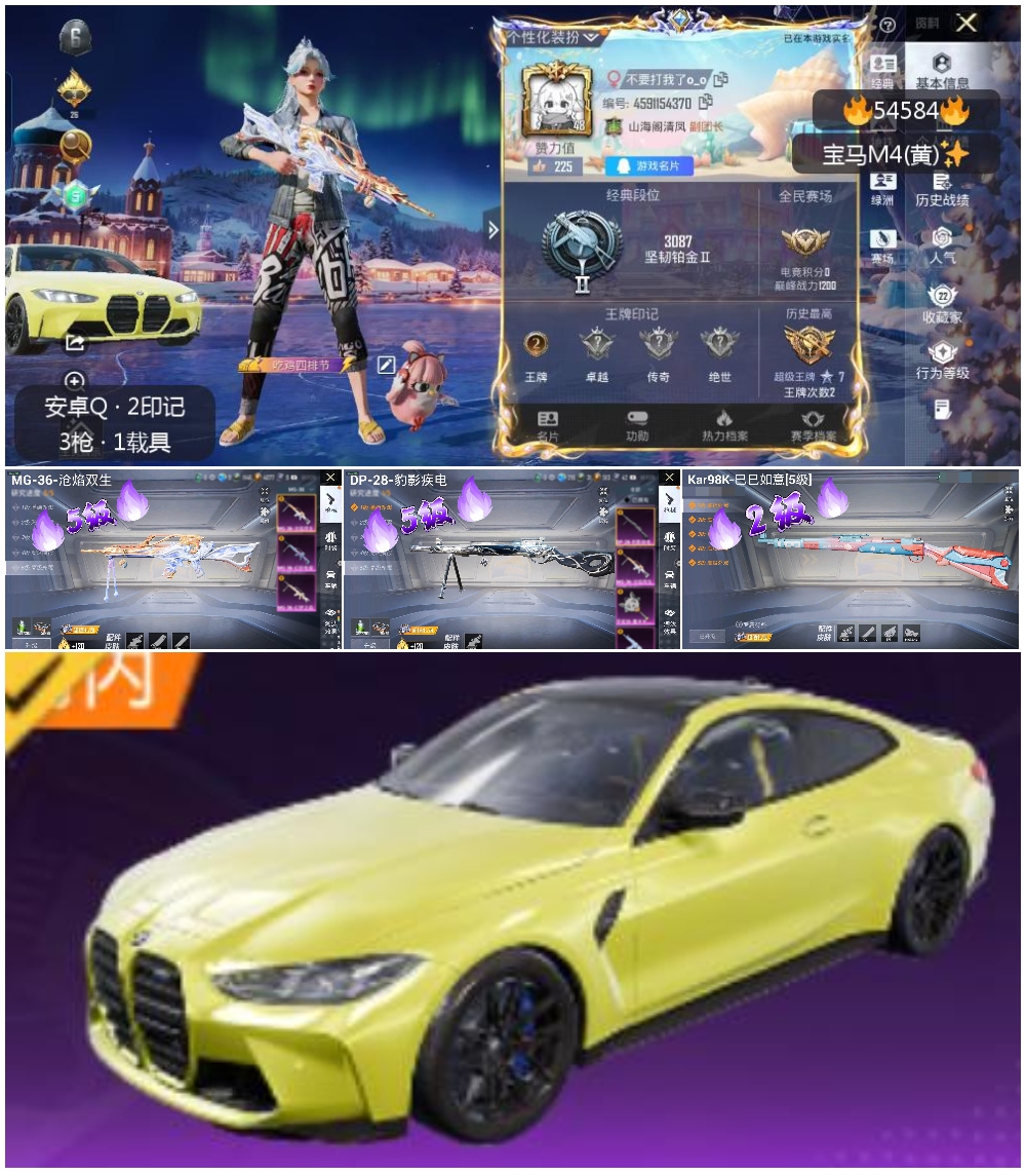 HPSJ3448340和平精英账号详情图2