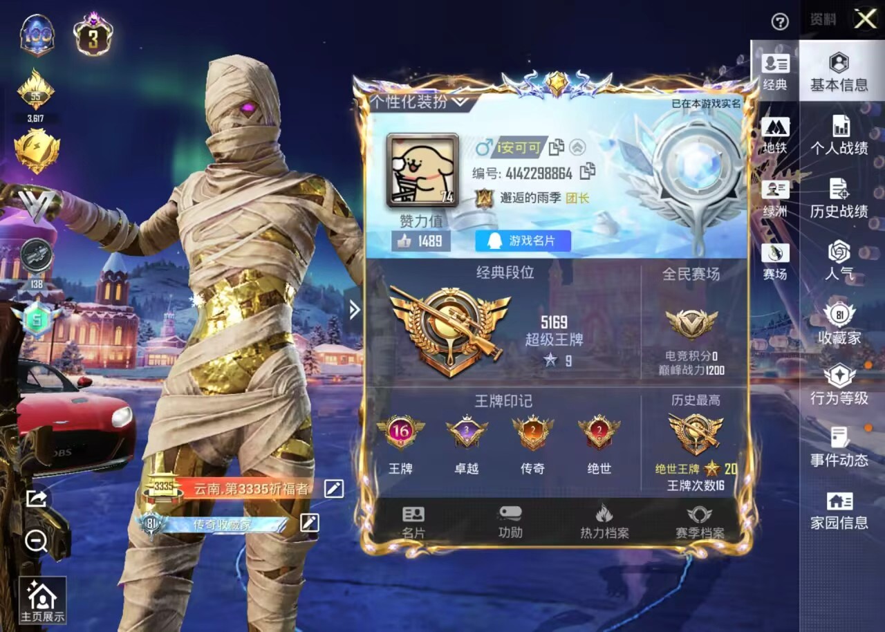 HPSJ3444942和平精英账号详情图2