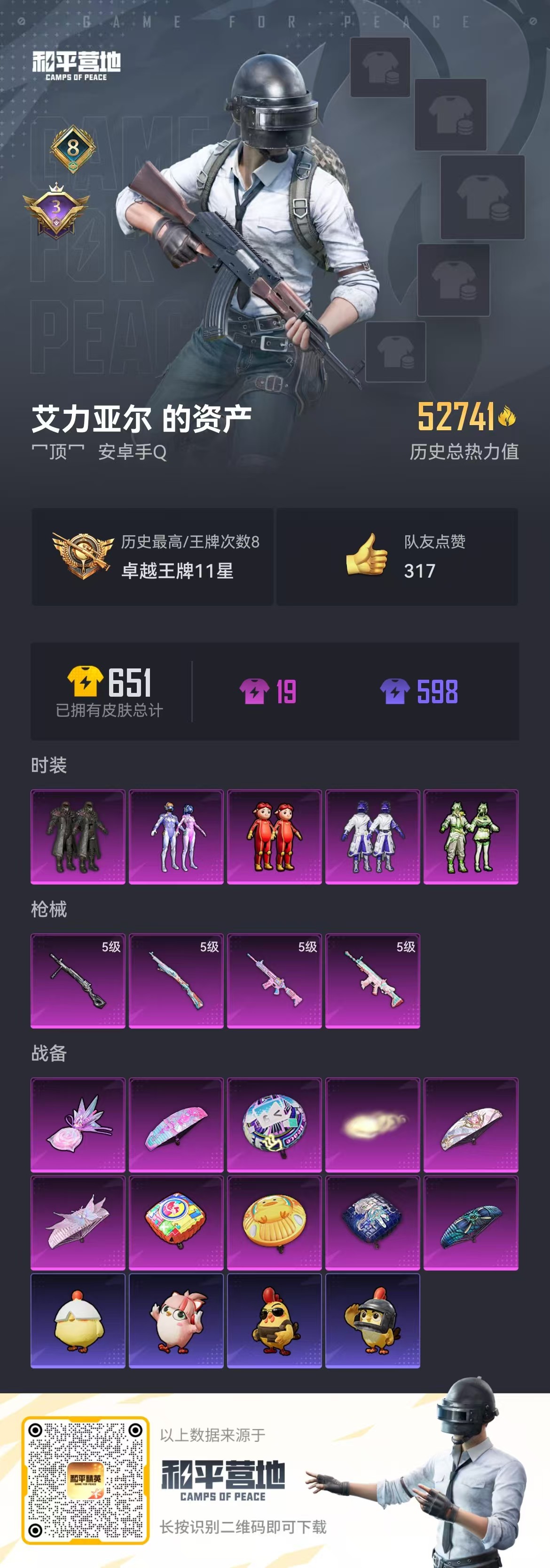 HPSJ3444967和平精英账号详情图3